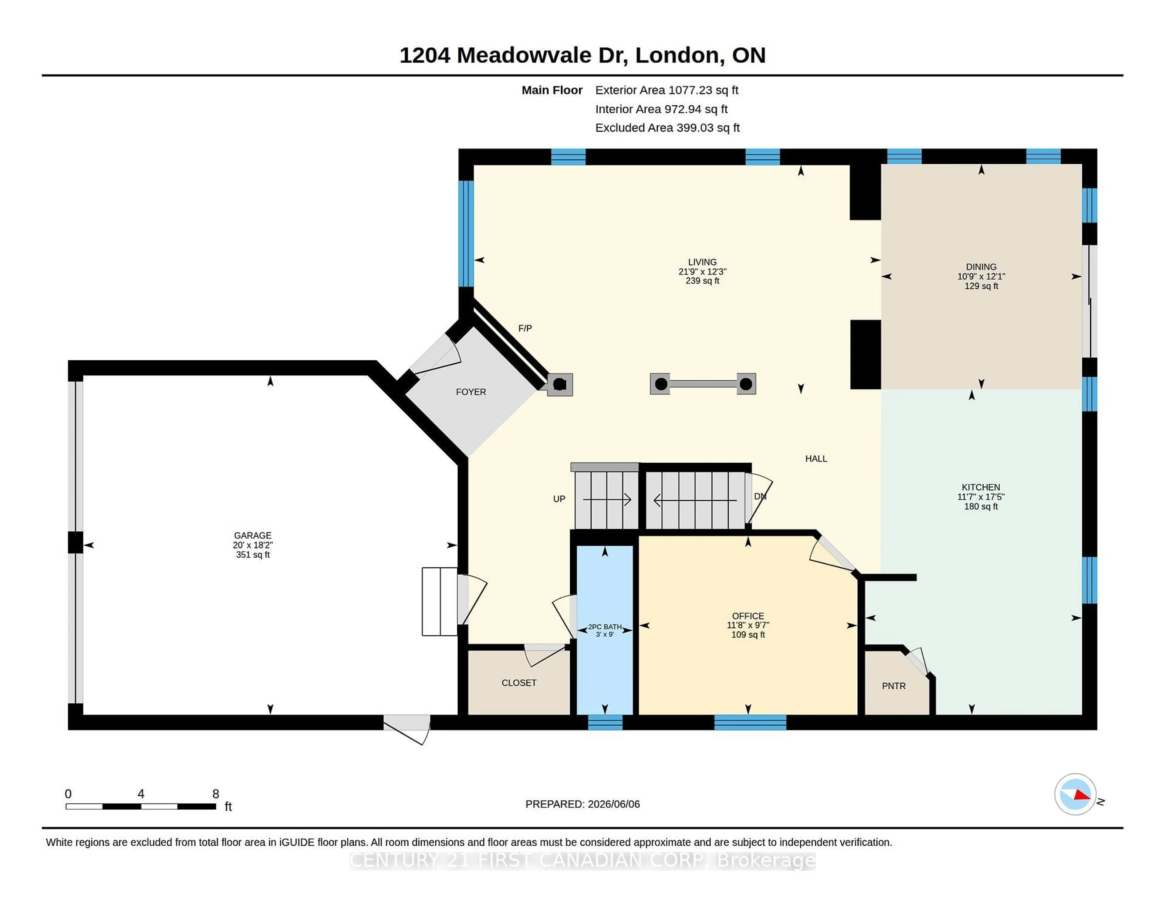 Floor plan for 1204 Meadowvale Dr, London South Ontario N6K 5B5