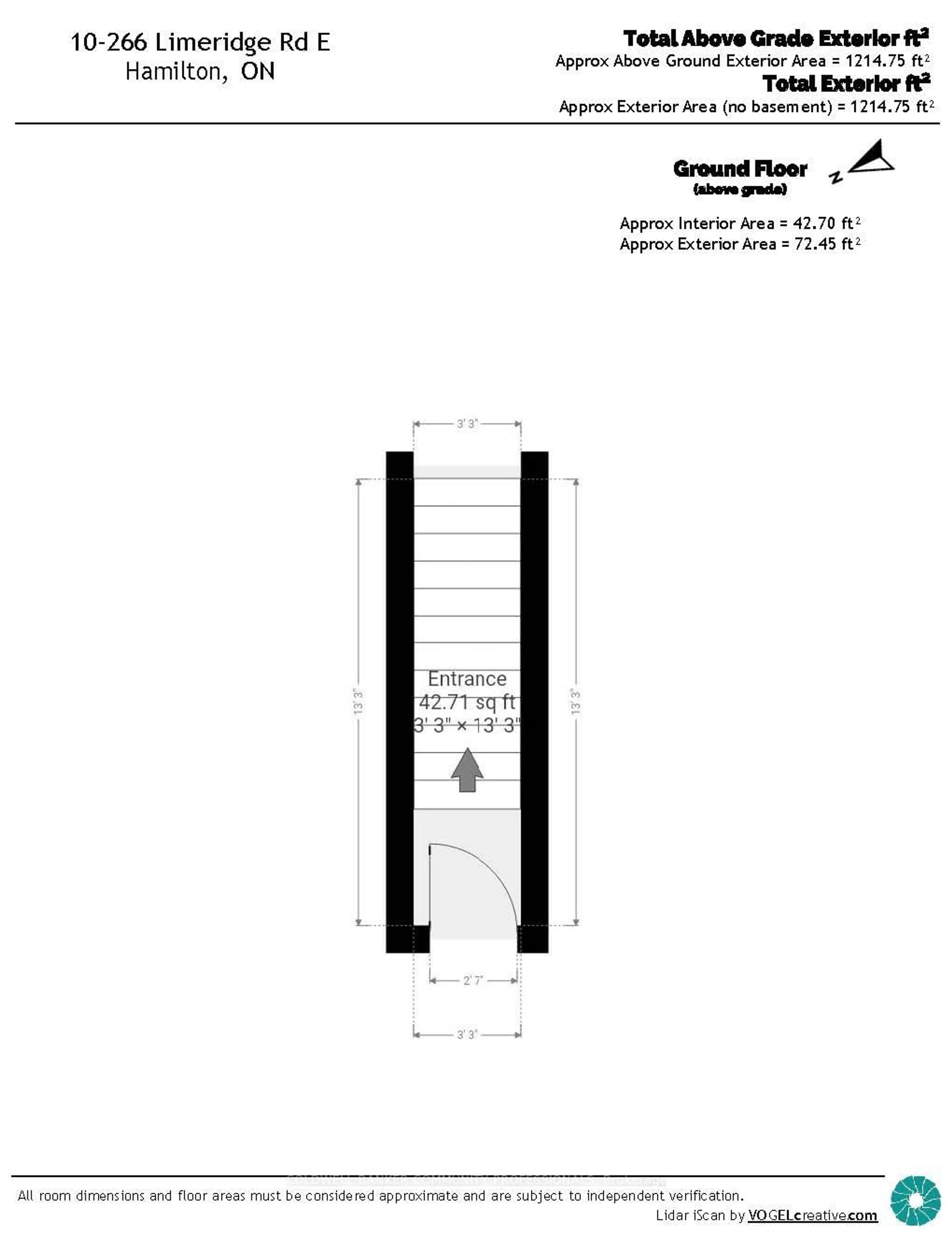 Floor plan for 266 Limeridge Rd #10, Hamilton Ontario L9A 2S7