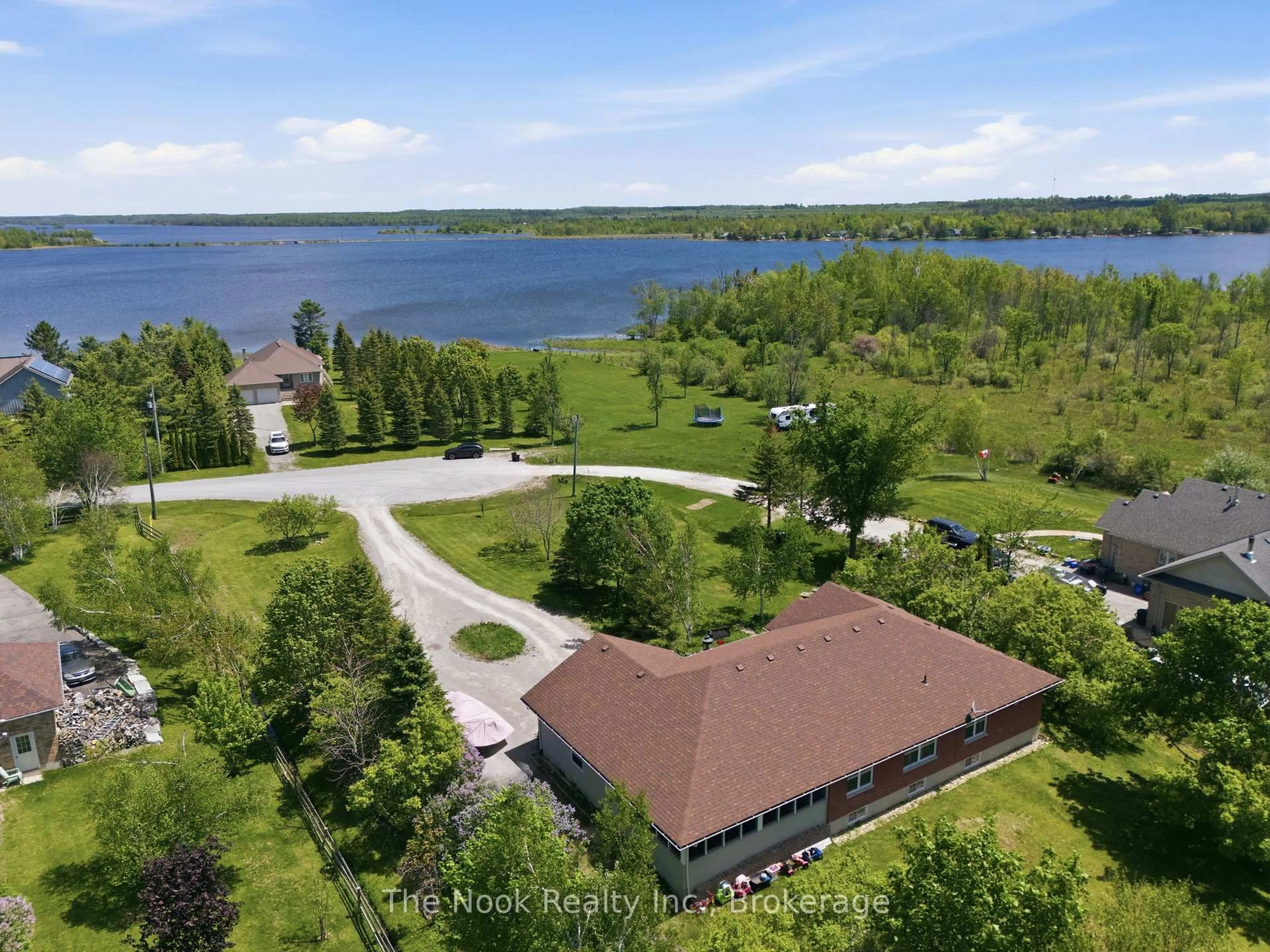 A pic from outside/outdoor area/front of a property/back of a property/a pic from drone, water/lake/river/ocean view for 4 McGillivray Lane, Kawartha Lakes Ontario L0K 1B0