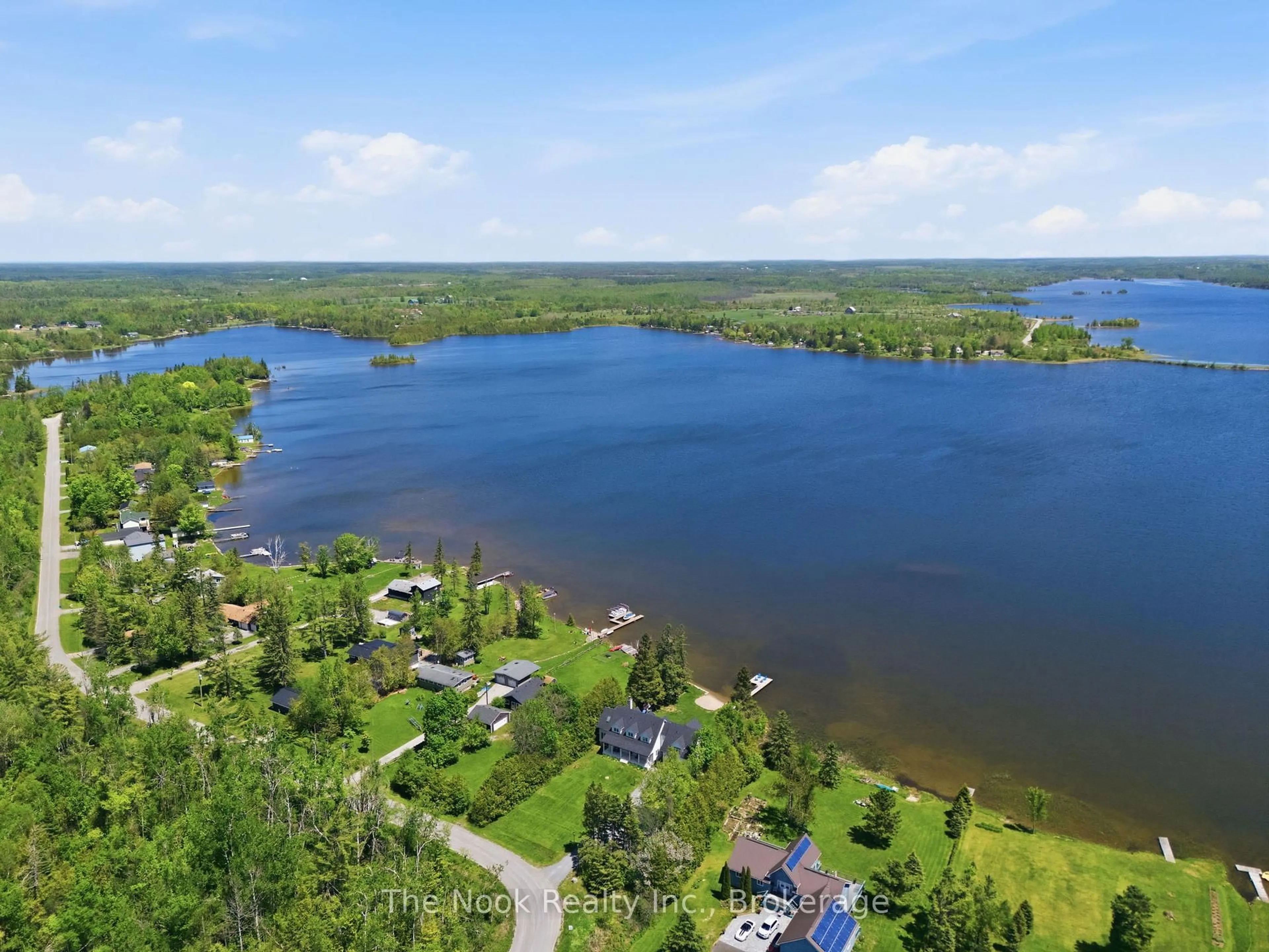 A pic from outside/outdoor area/front of a property/back of a property/a pic from drone, water/lake/river/ocean view for 4 McGillivray Lane, Kawartha Lakes Ontario L0K 1B0