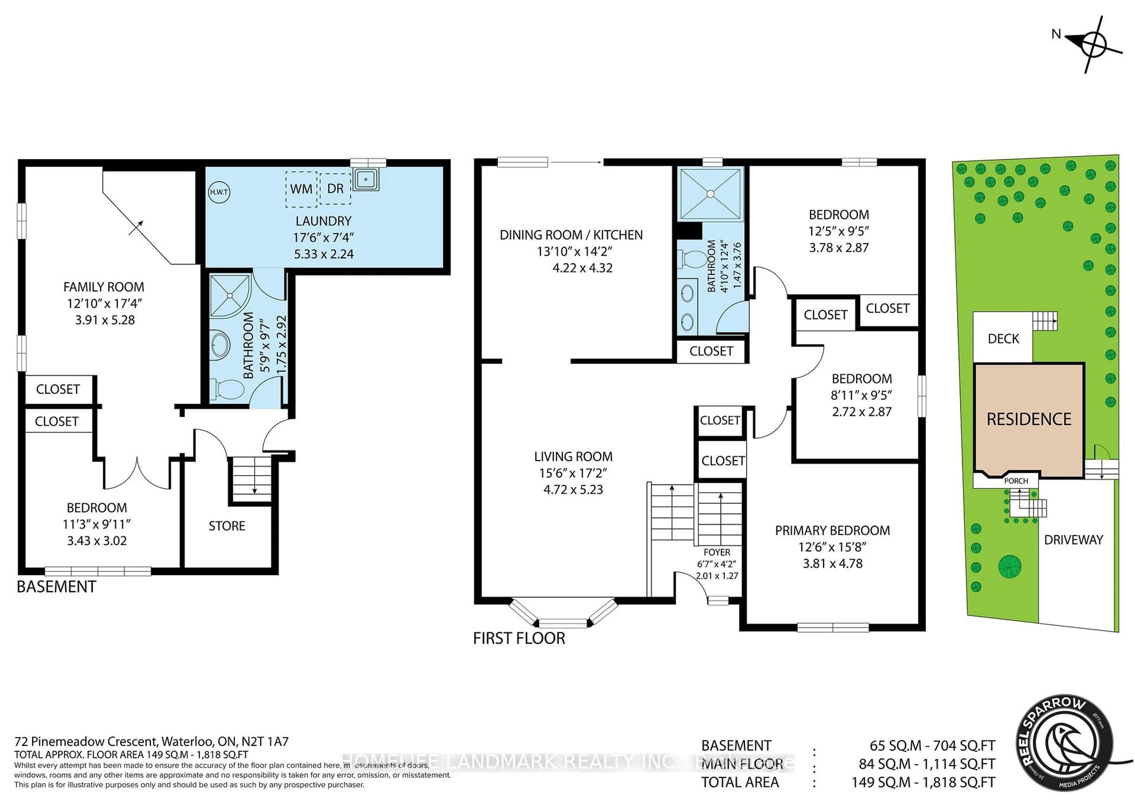 Floor plan for 72 PINEMEADOW Cres, Waterloo Ontario N2T 1A7
