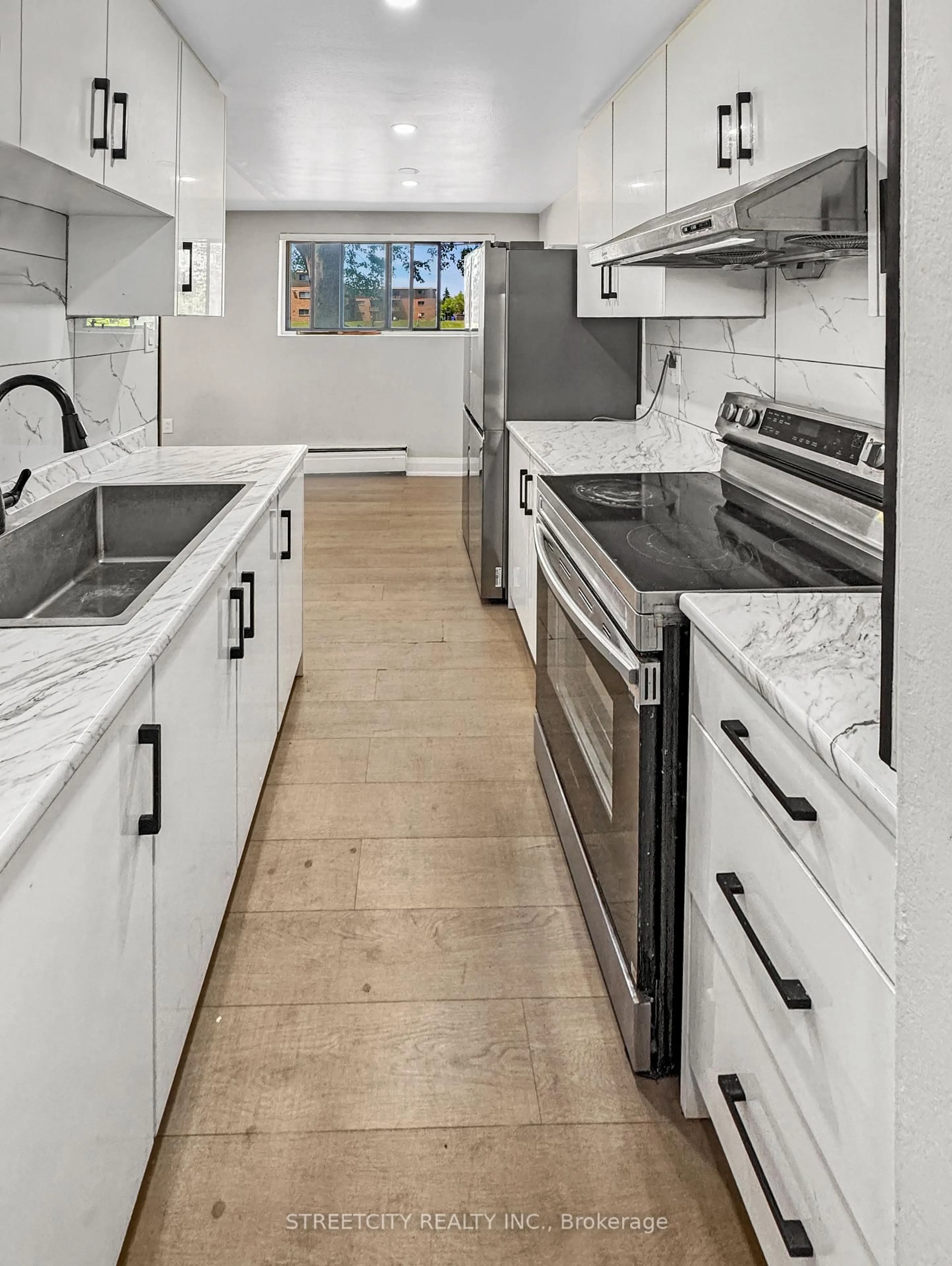 Contemporary kitchen, ceramic/tile floor for 1830 Dumont St #101, London East Ontario N5W 2S1