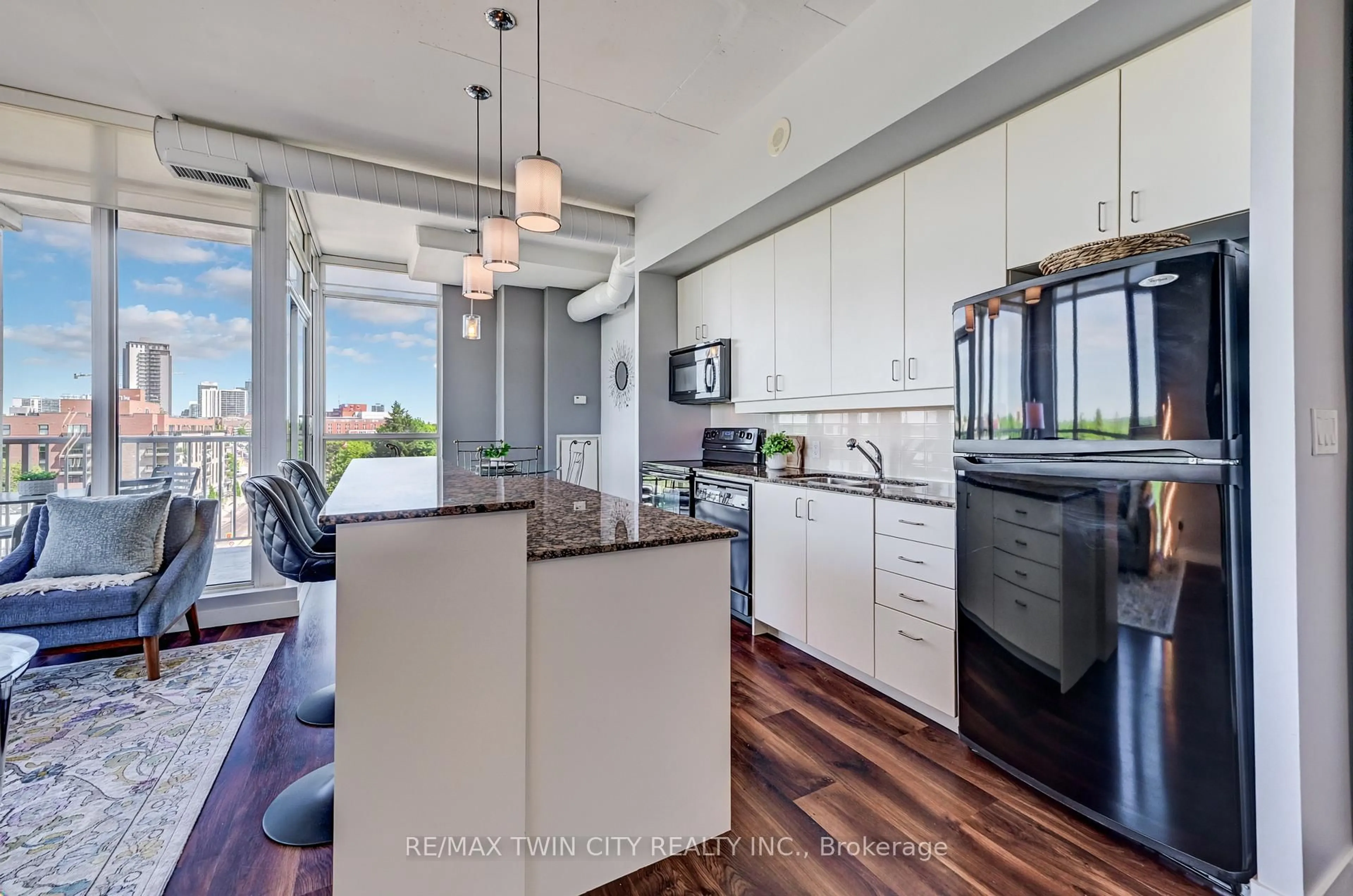 Open concept kitchen, unknown for 191 King St #706, Waterloo Ontario N2J 1R1