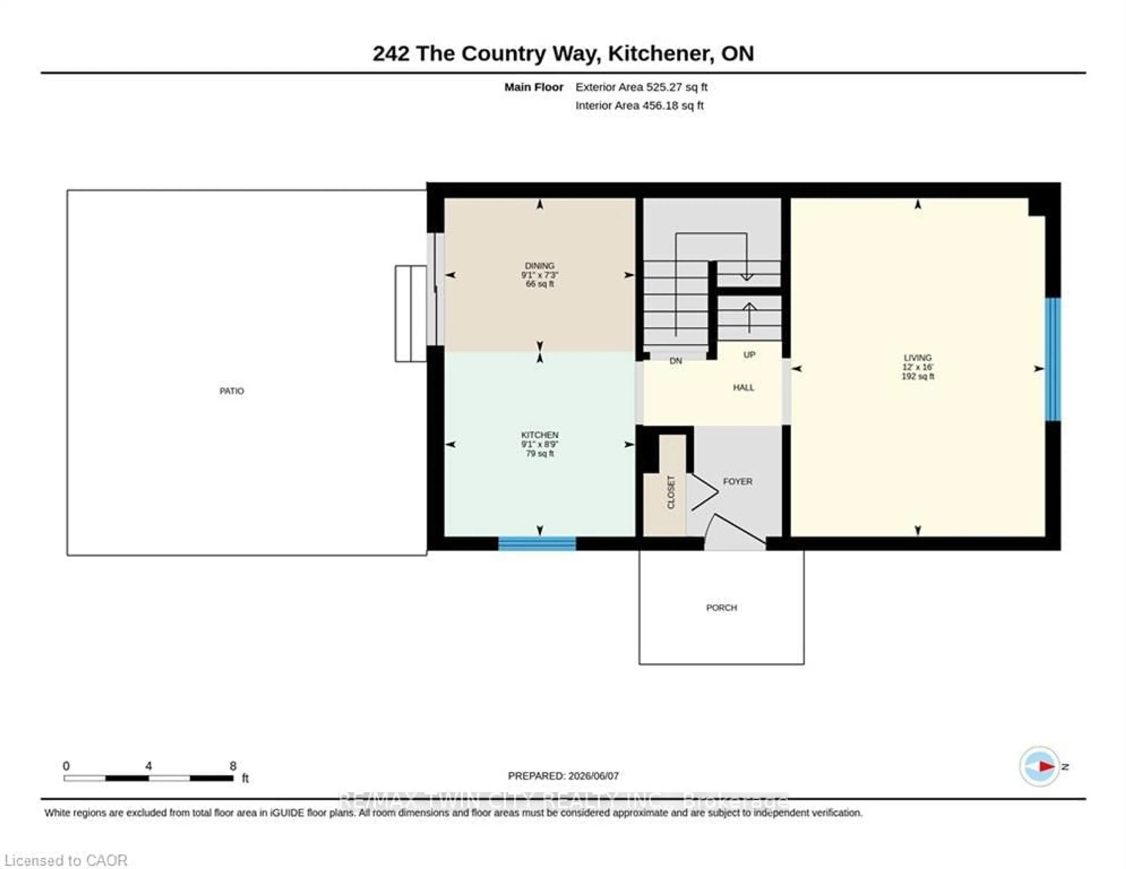 Floor plan for 242 The Country Way, Kitchener Ontario N2E 2P9