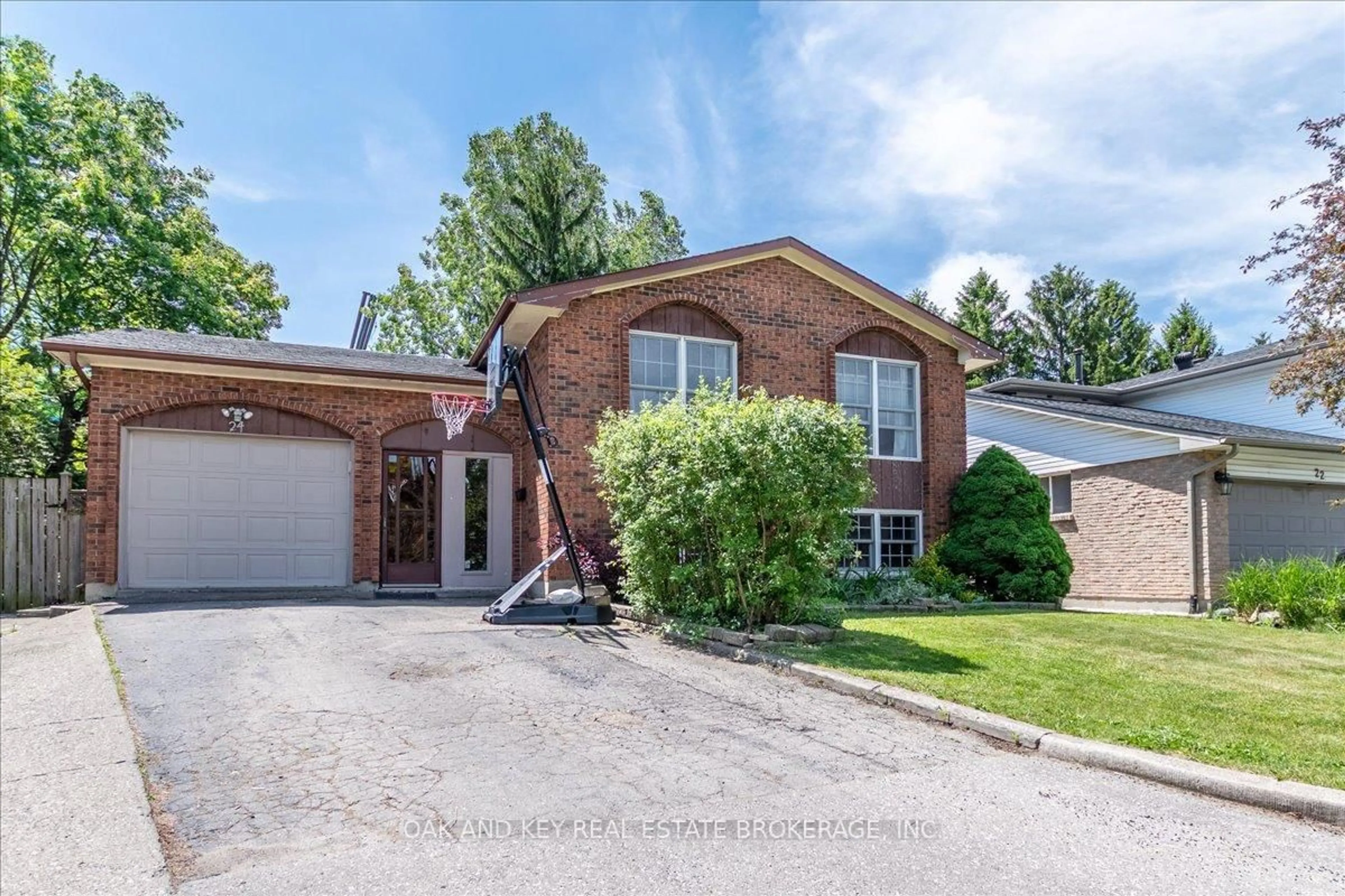 Home with brick exterior material, street for 24 Harrow Crt, London South Ontario N6C 5A6
