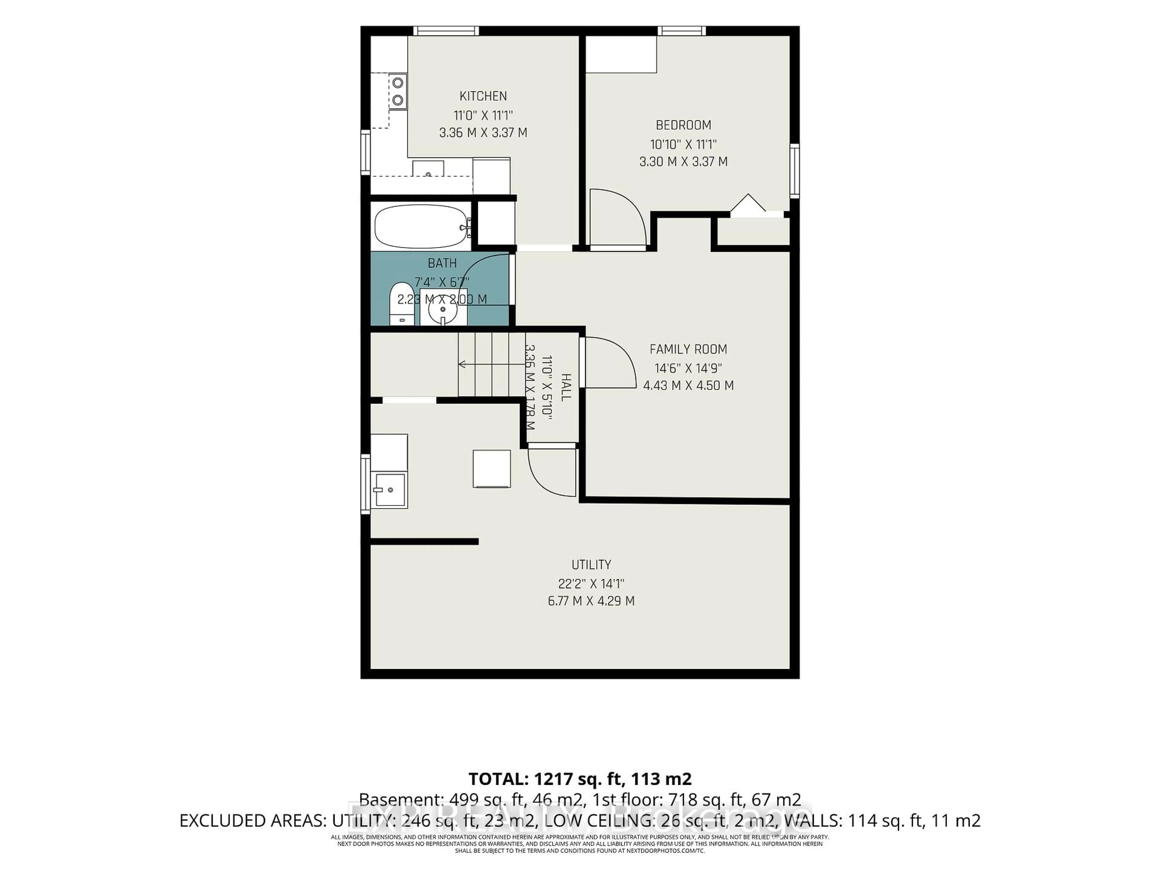Floor plan for 685 Crystal St, Ottawa Ontario K1K 2G1