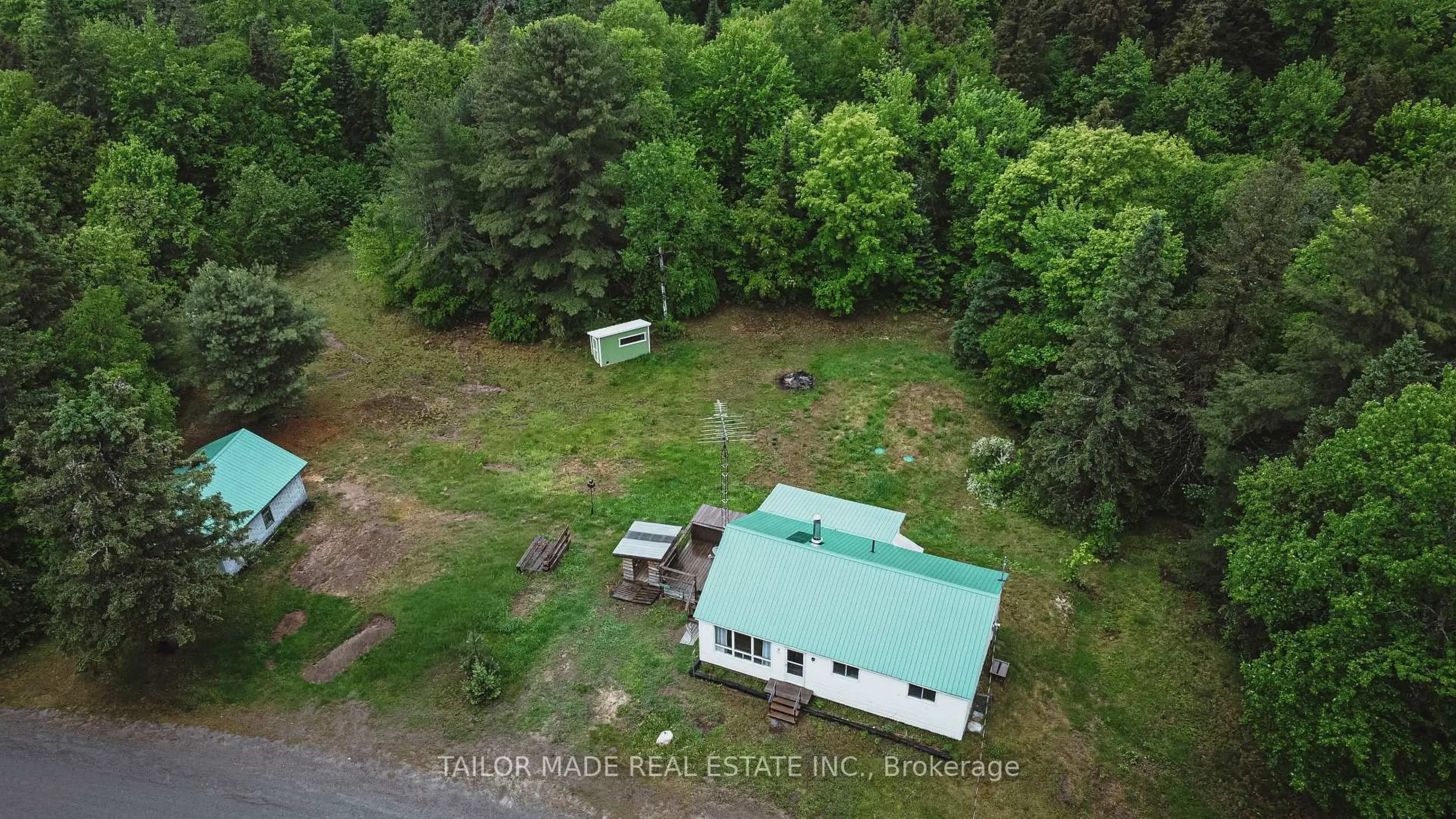 A pic from outside/outdoor area/front of a property/back of a property/a pic from drone, forest/trees view for 788 Bothams Rd, Magnetawan Ontario P0A 1P0
