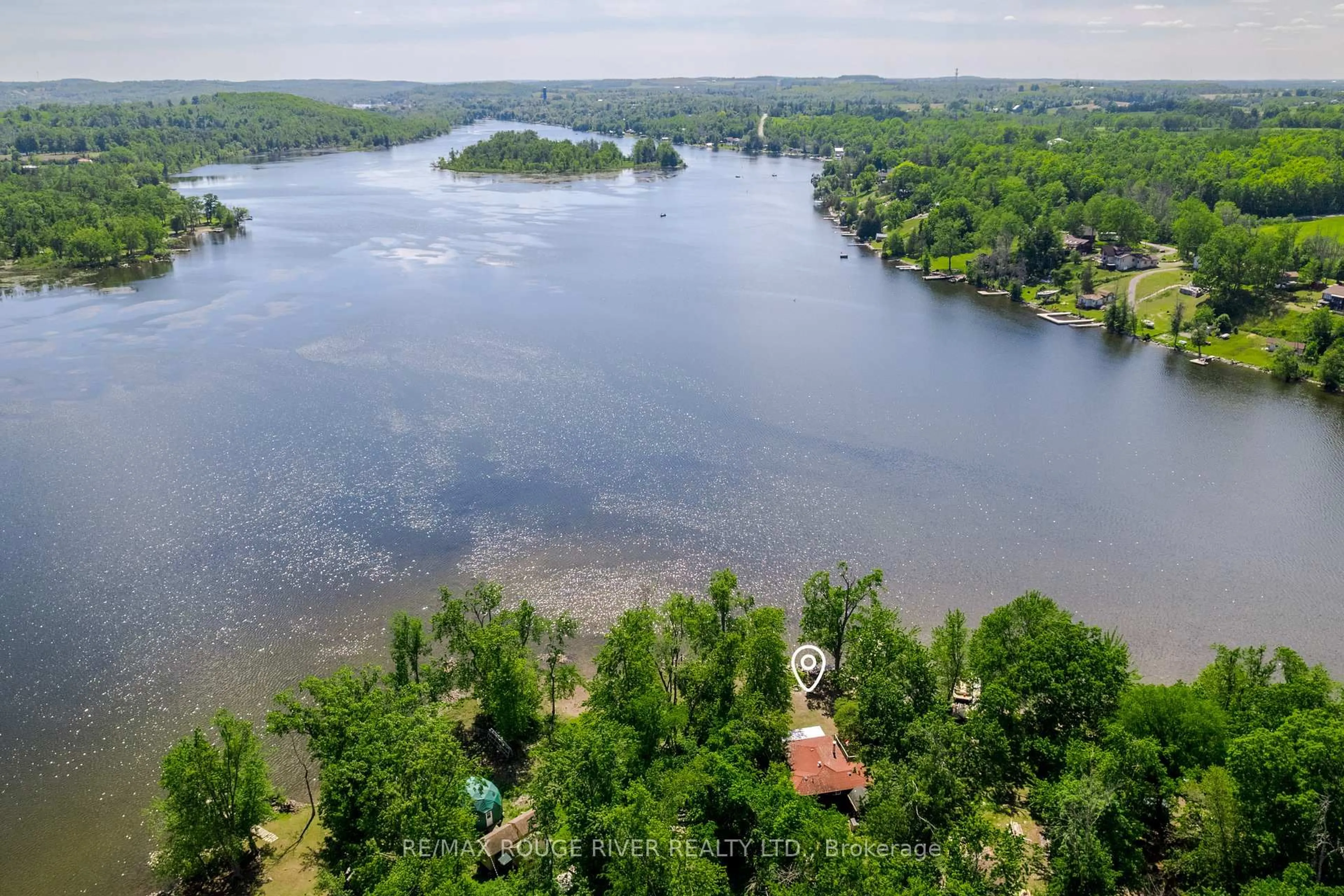A pic from outside/outdoor area/front of a property/back of a property/a pic from drone, water/lake/river/ocean view for 8 Huycke's Island, Trent Hills Ontario K0L 1Y0