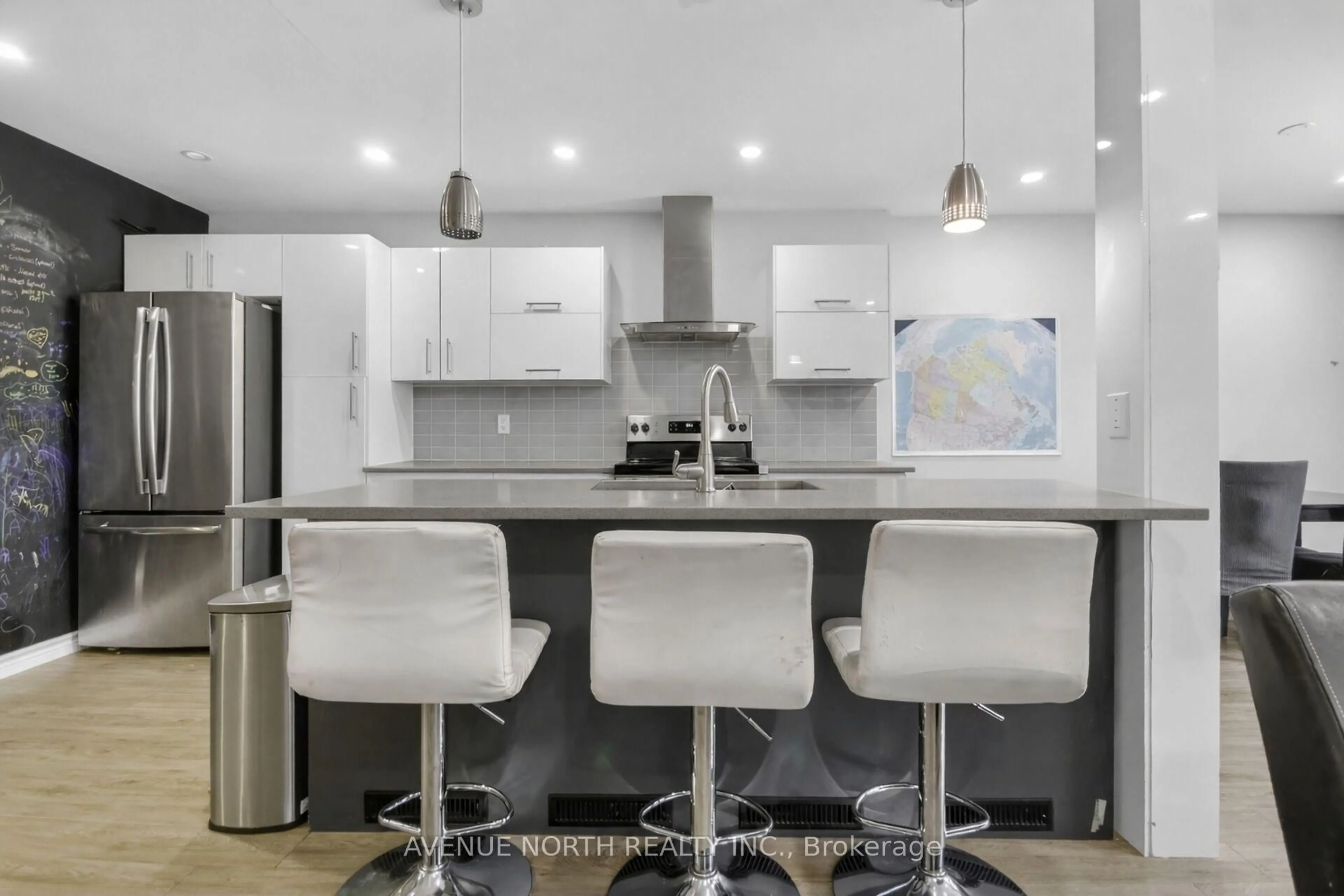 Open concept kitchen, ceramic/tile floor for 419 Armonia Private #40, Ottawa Ontario K1K 3Y2