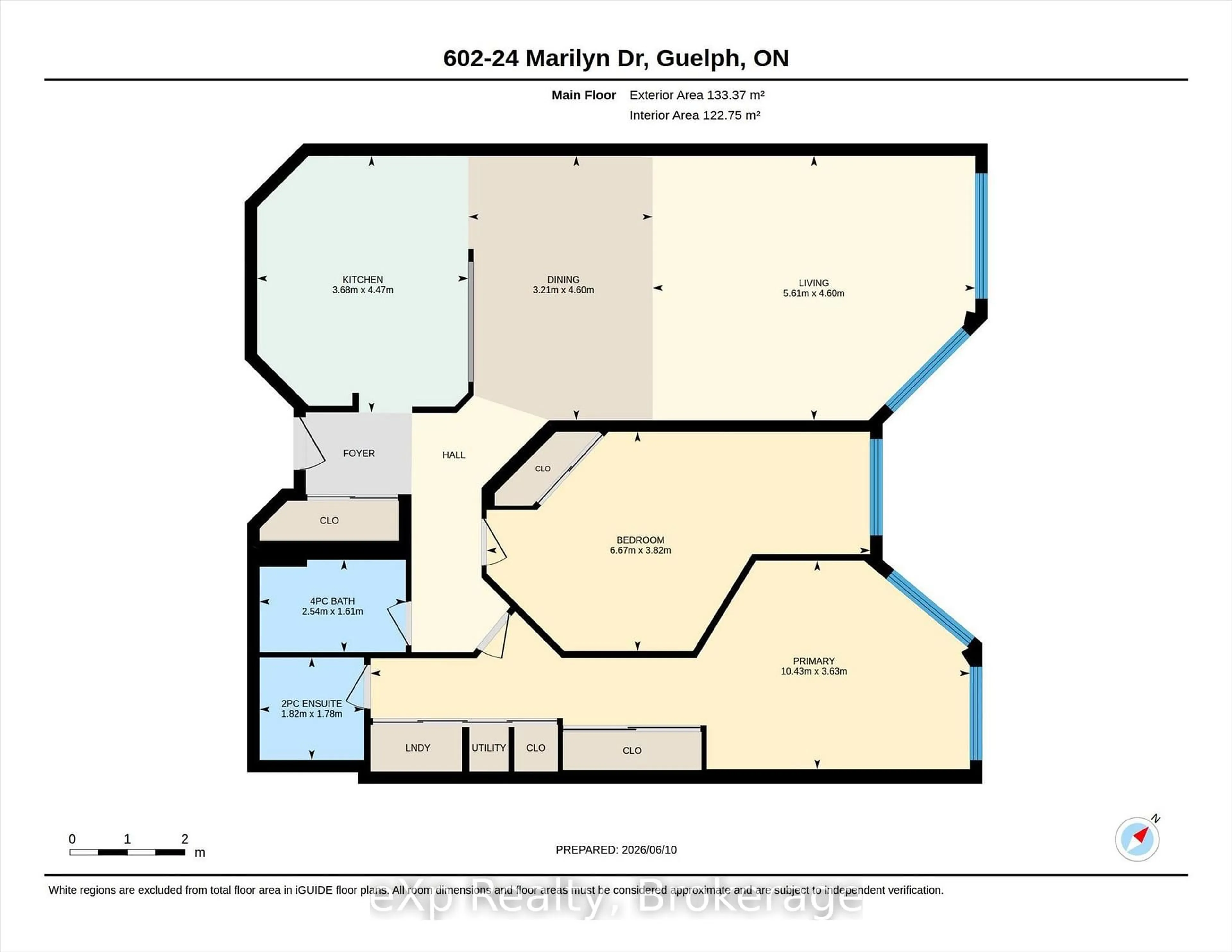 Floor plan for 24 Marilyn Dr #602, Guelph Ontario N1H 8E9