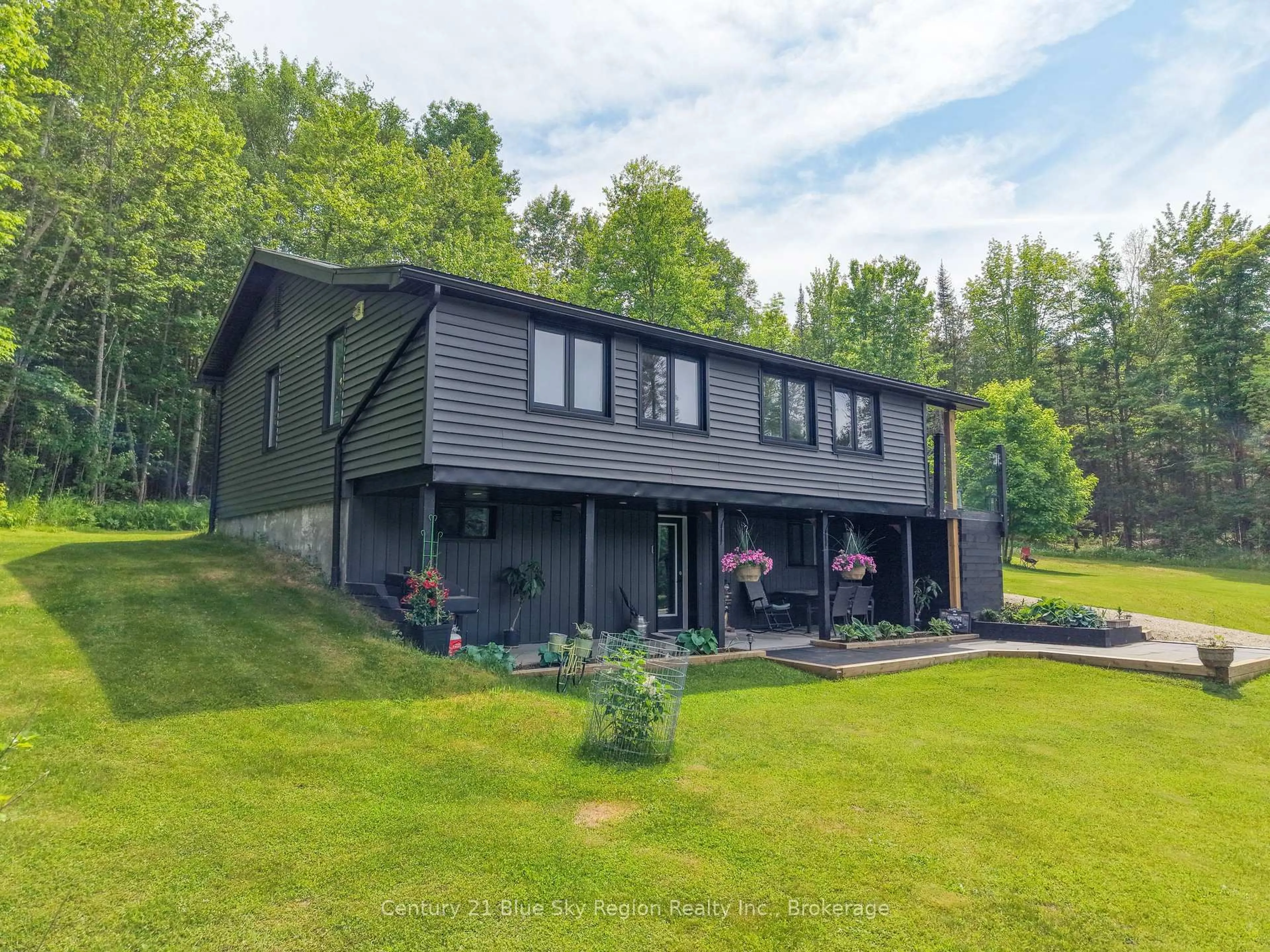 A pic from outside/outdoor area/front of a property/back of a property/a pic from drone, water/lake/river/ocean view for 2803 Highway 534, Nipissing Ontario P0H 1W0