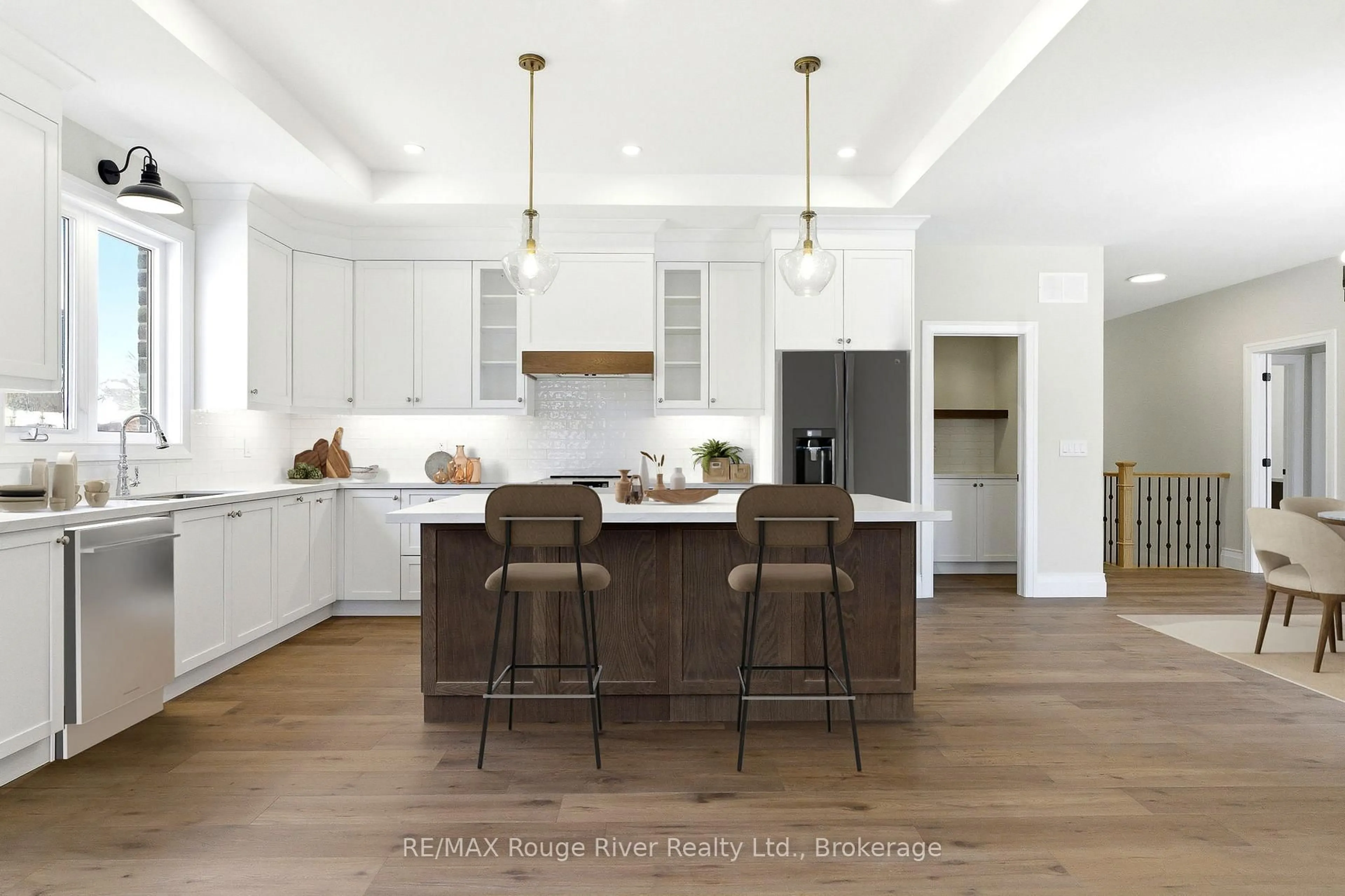Open concept kitchen, wood/laminate floor for 6-1000 D'ARCY St, Cobourg Ontario K9A 4B6