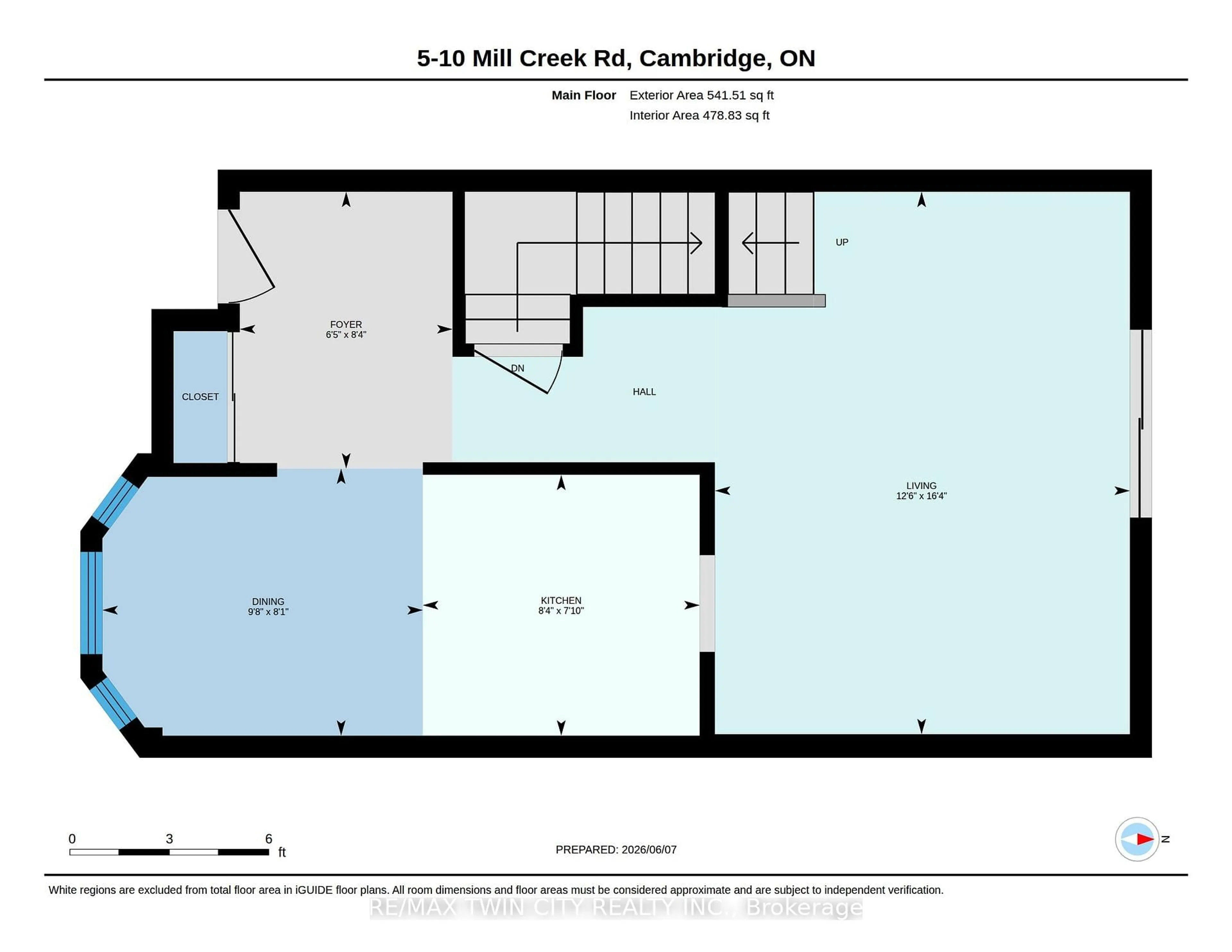 Floor plan for 10 Mill Creek Rd #5, Cambridge Ontario N1R 1J6