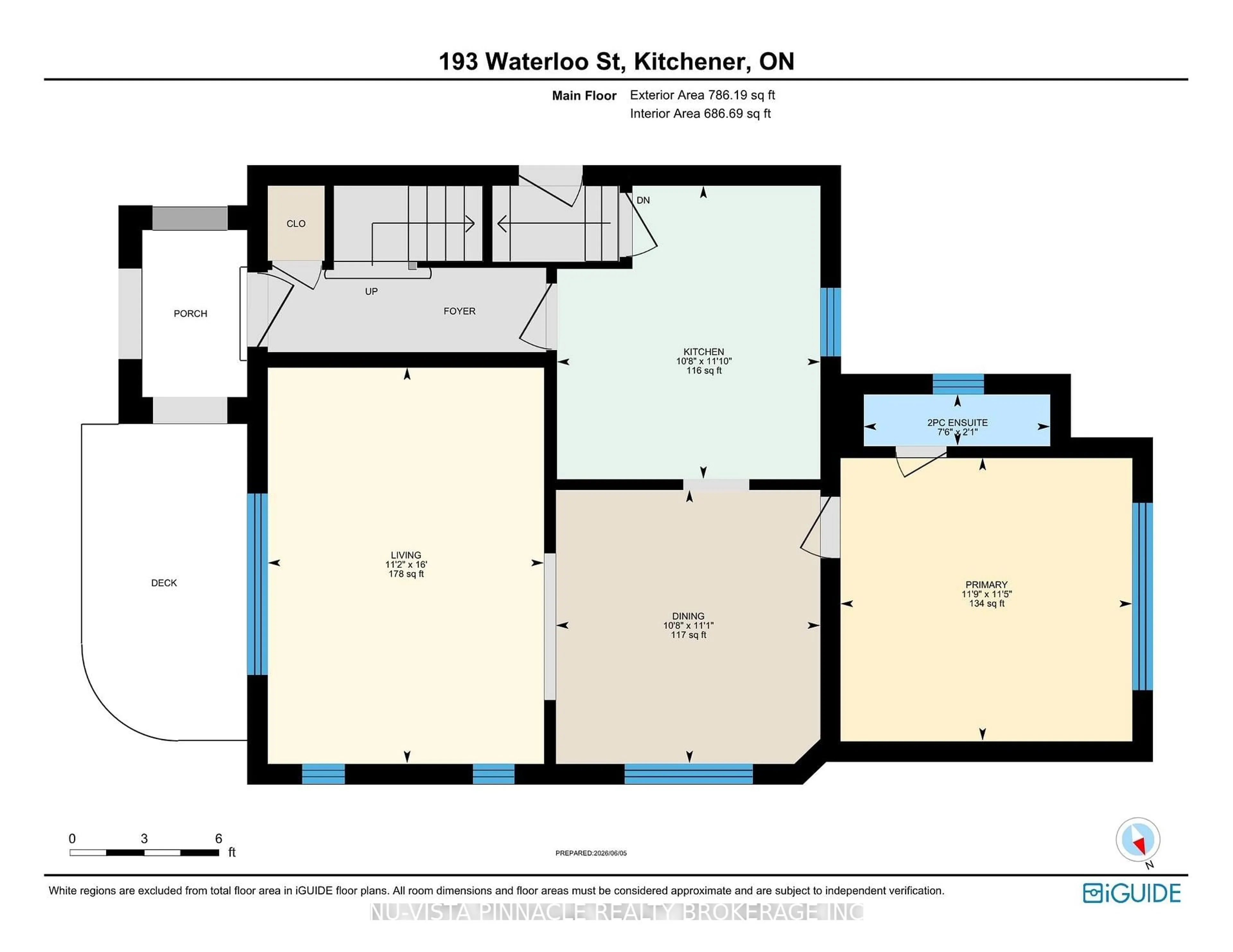 Floor plan for 193 Waterloo St, Kitchener Ontario N2H 3V9