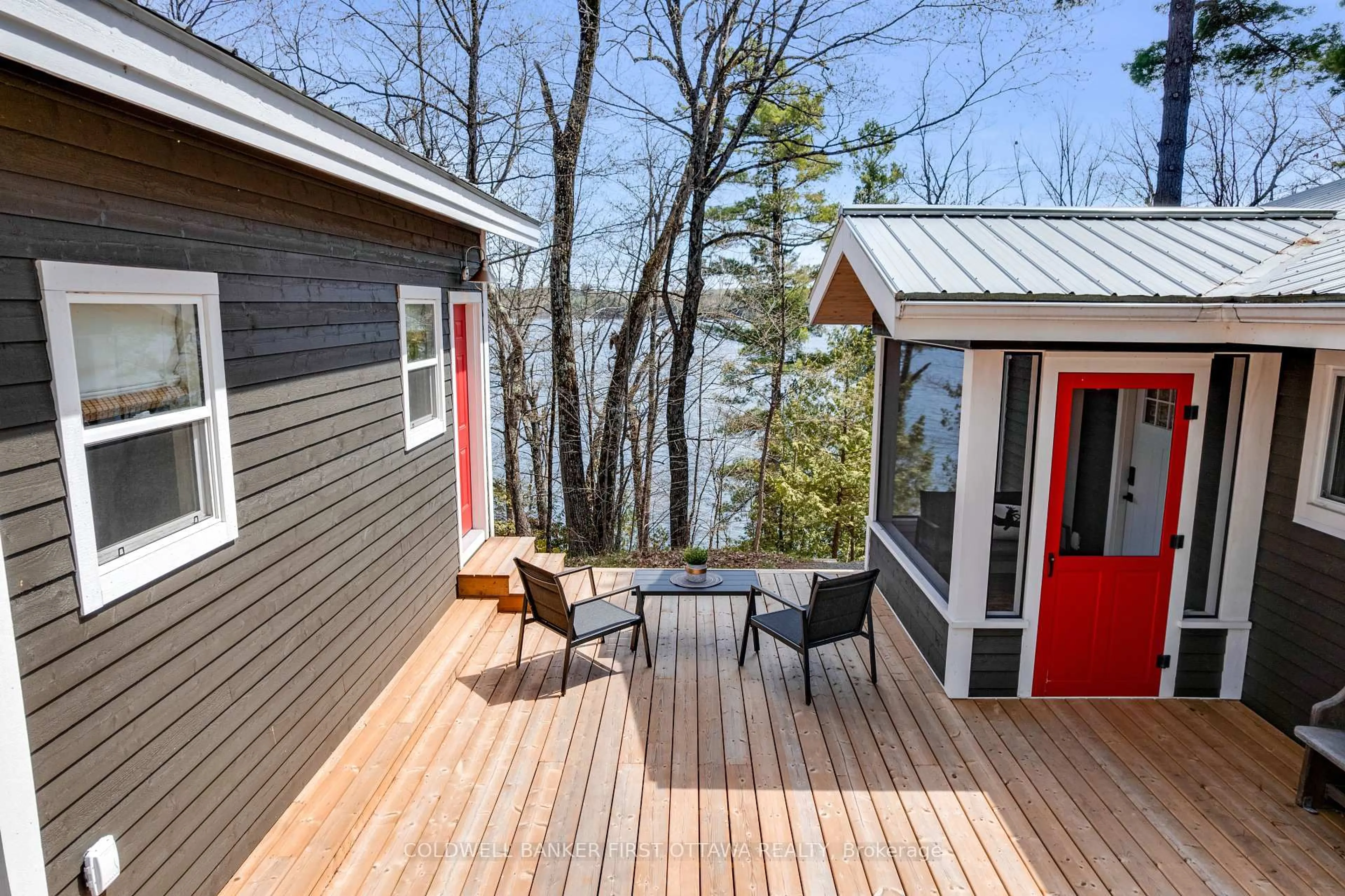 Patio, water/lake/river/ocean view for 119 Farren Lake Lane 22, Maberly Ontario K0H 2B0
