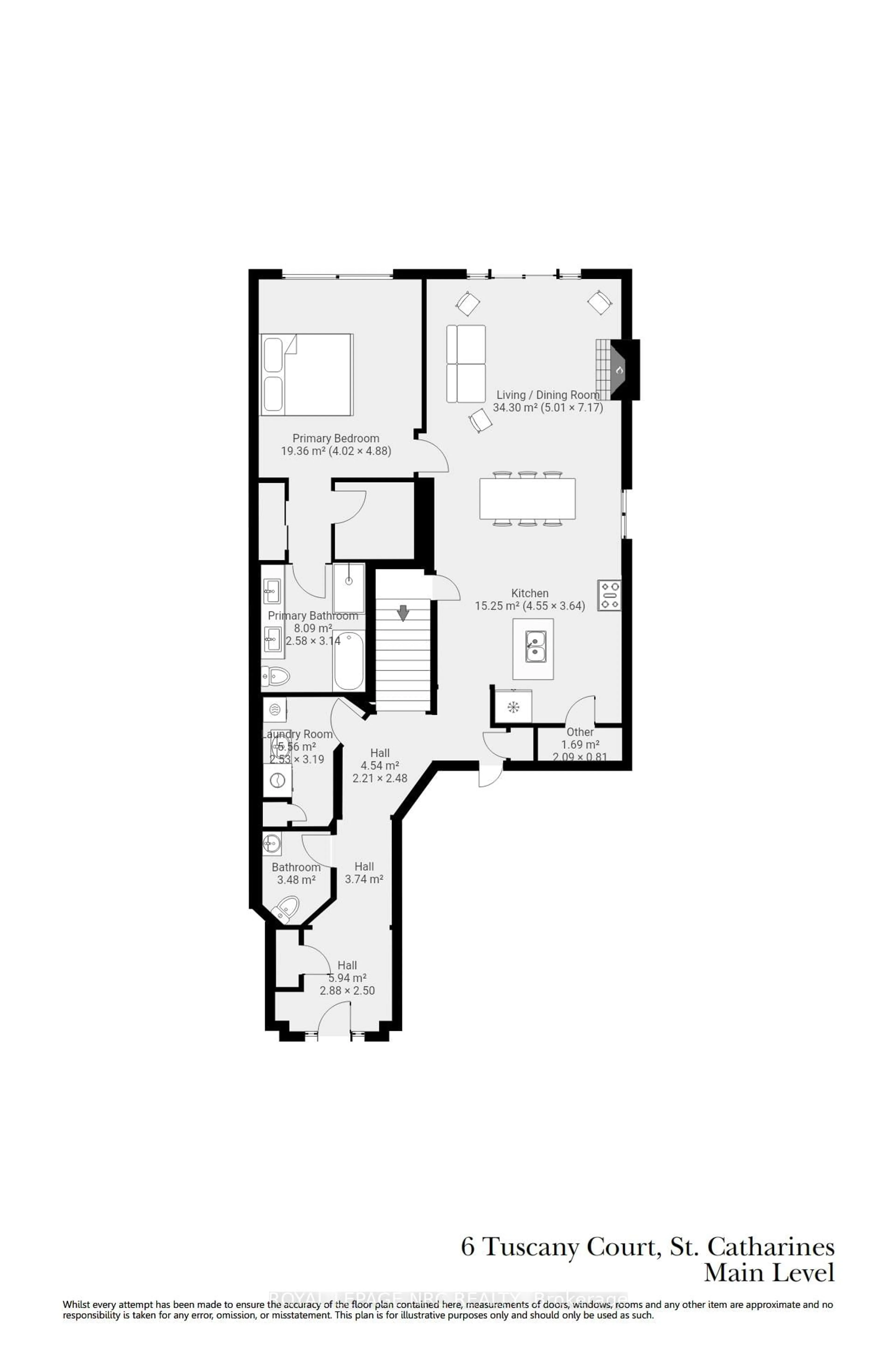 Floor plan for 6 Tuscany Crt, St. Catharines Ontario L2S 0E2
