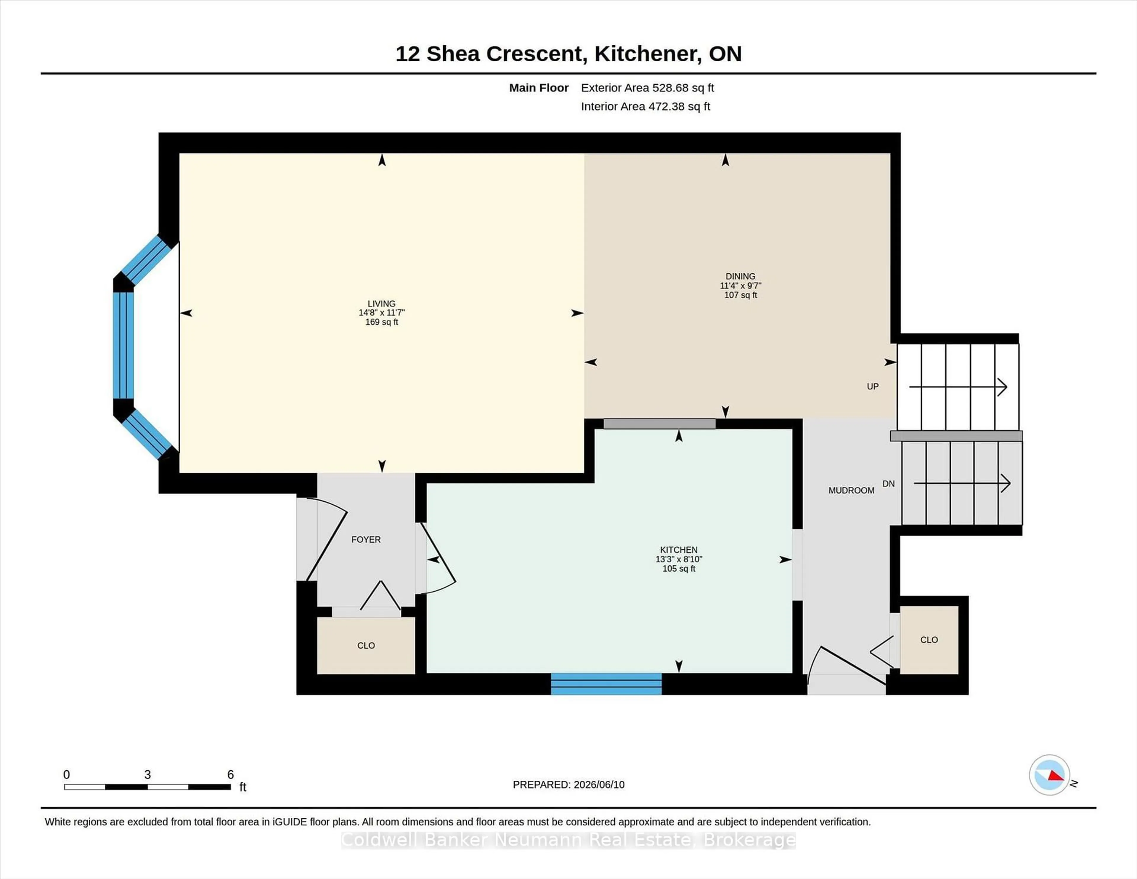 Floor plan for 12 Shea Cres, Kitchener Ontario N2E 1E8