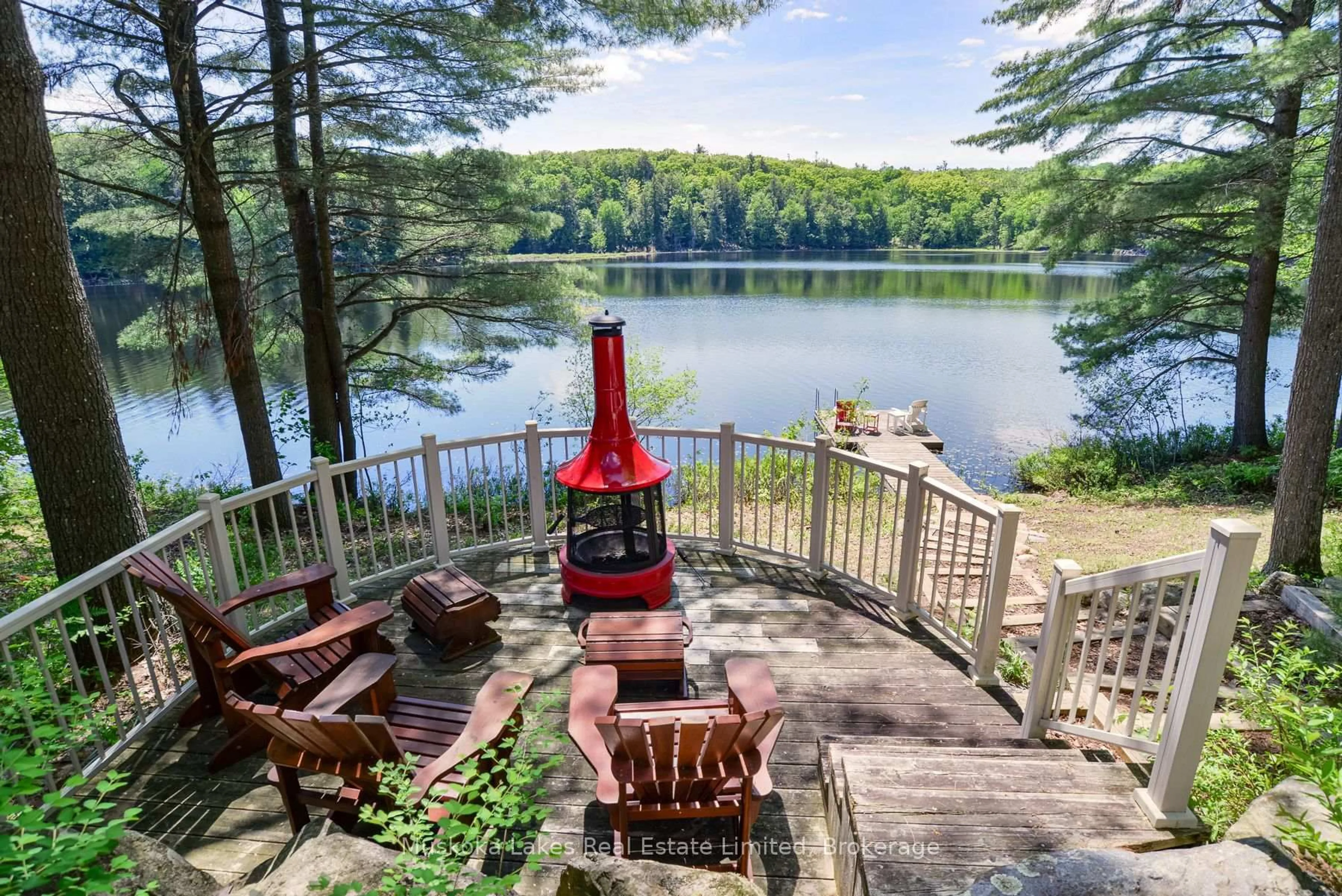 Patio, water/lake/river/ocean view for 45 Estate Dr, Muskoka Lakes Ontario P0B 1J0