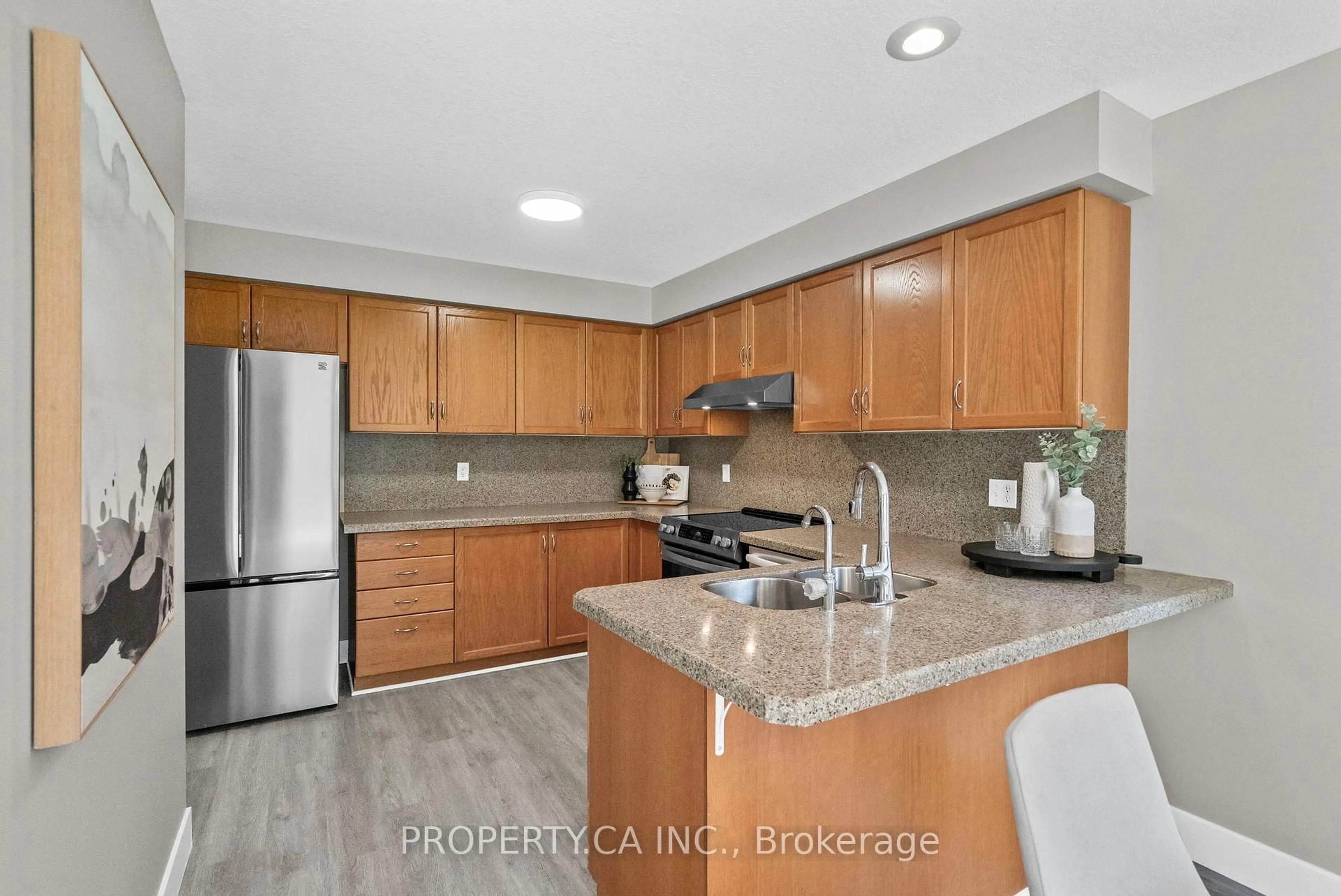 Open concept kitchen, ceramic/tile floor for 491 Veronica Dr, Kitchener Ontario N2A 4E9