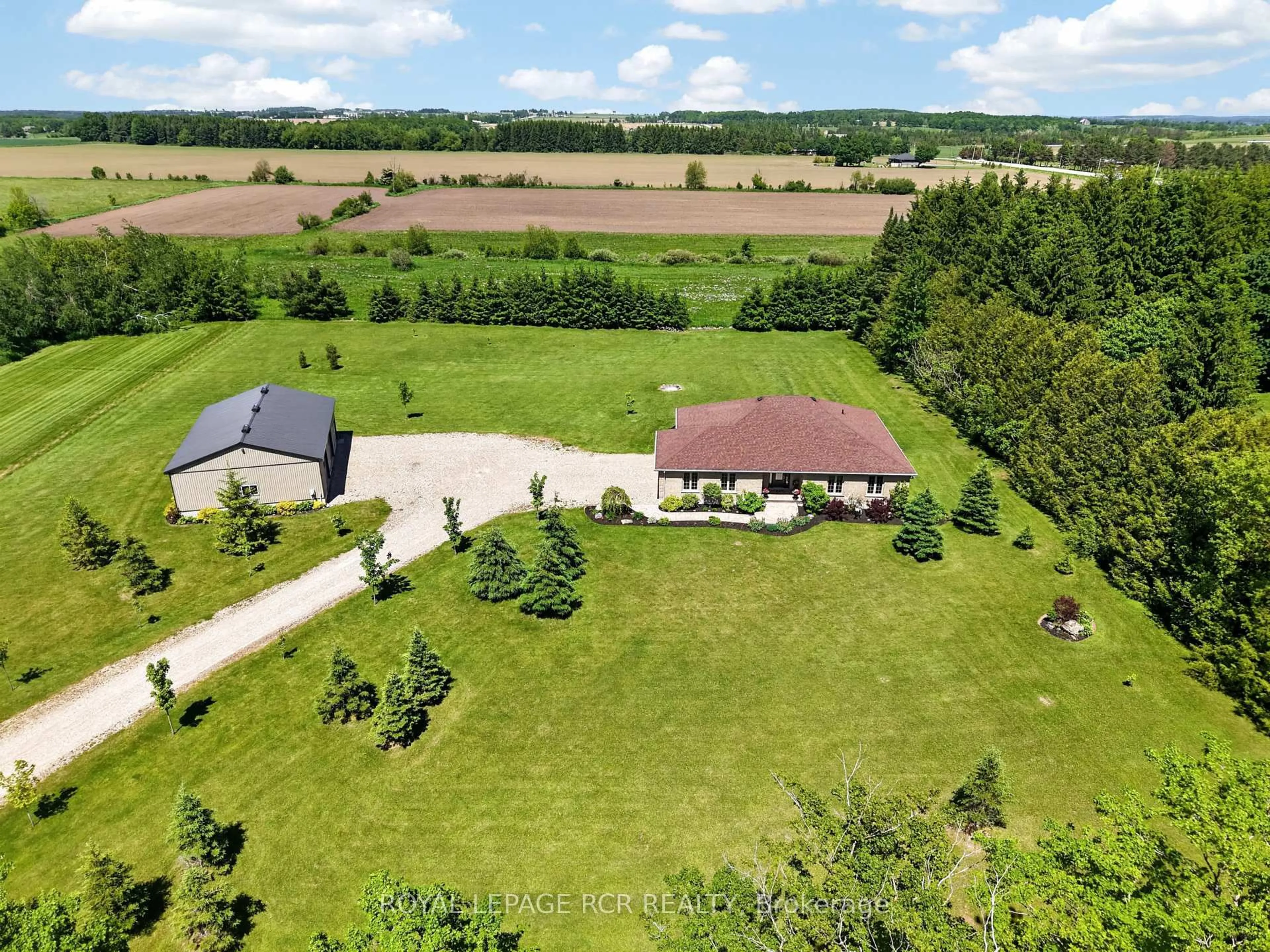 A pic from outside/outdoor area/front of a property/back of a property/a pic from drone, unknown for 351335 17th Line #PT 2, East Garafraxa Ontario L9W 7E1