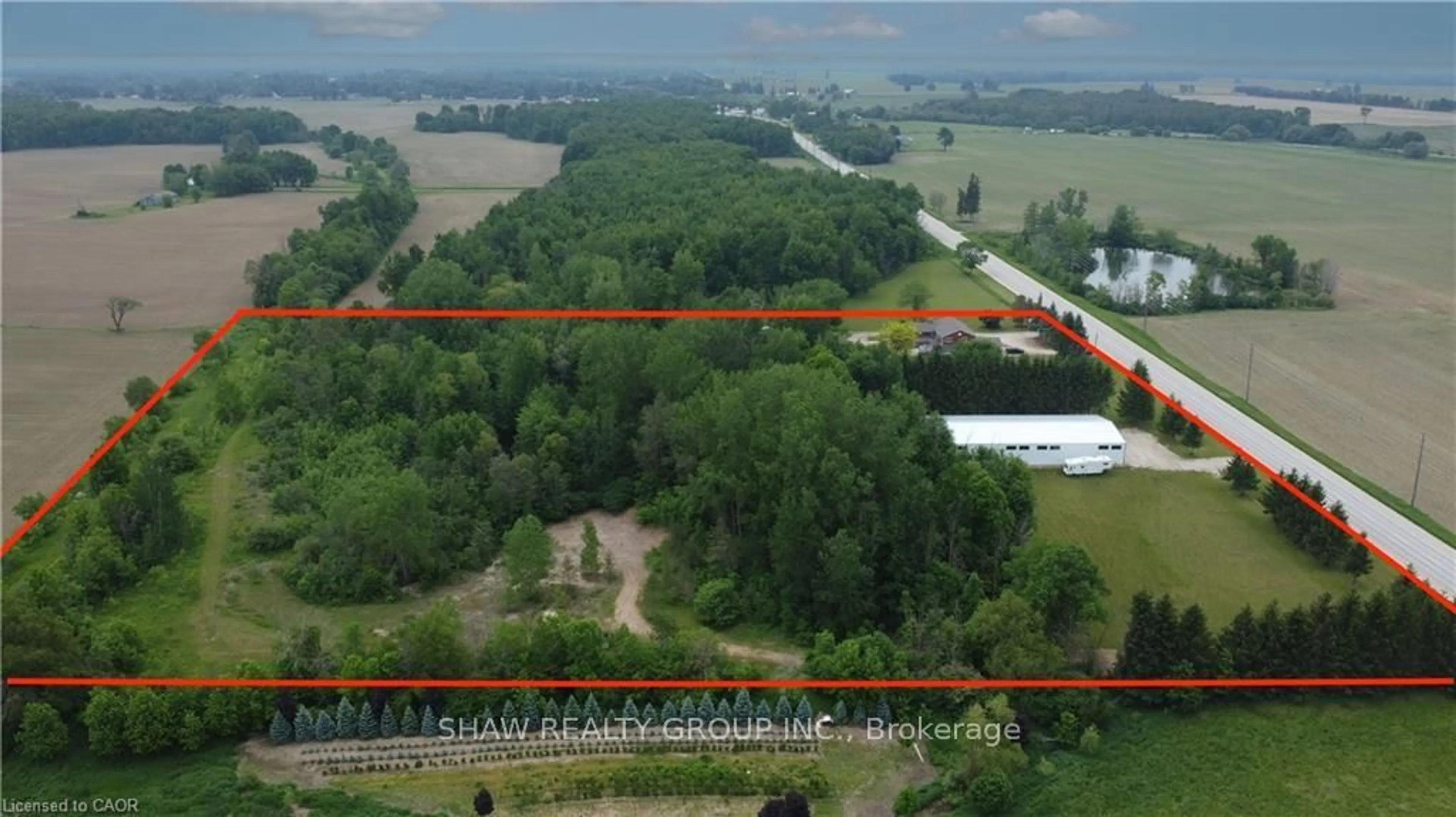 A pic from outside/outdoor area/front of a property/back of a property/a pic from drone, unknown for 89482 Belmore Line, Howick Ontario N0G 2X0