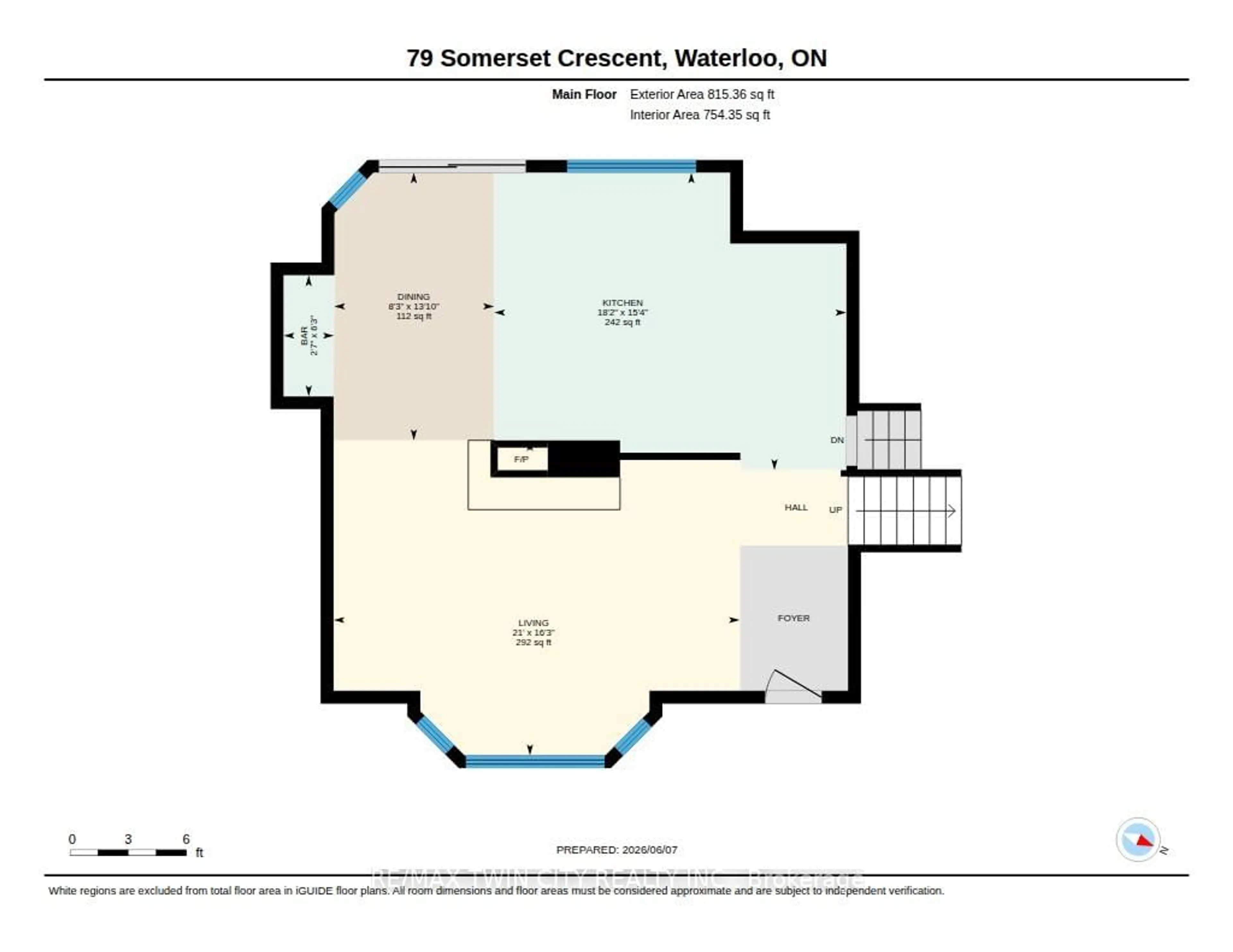 Floor plan for 79 Somerset Cres, Waterloo Ontario N2L 1N1
