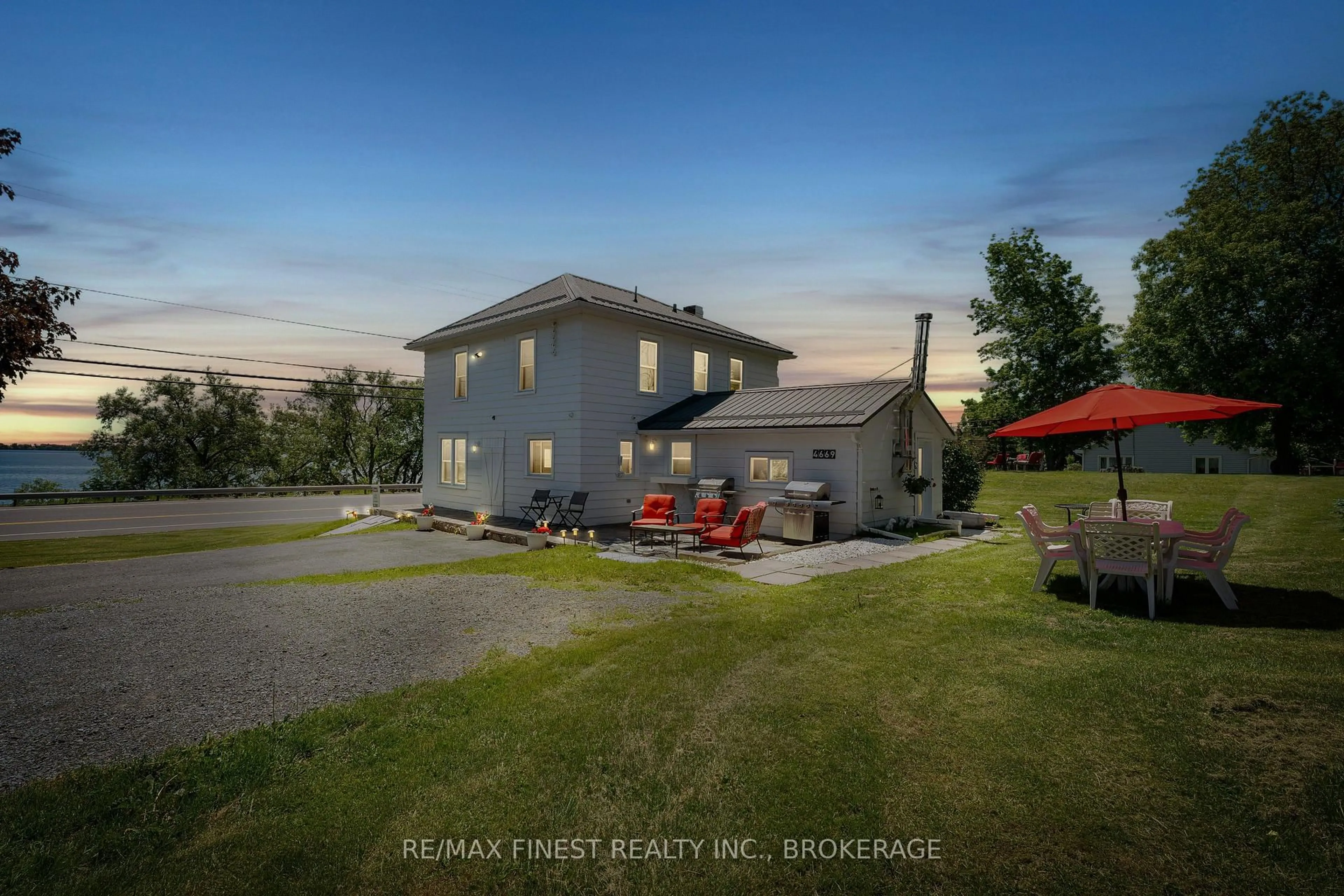 A pic from outside/outdoor area/front of a property/back of a property/a pic from drone, mountain view for 4669 Bath Rd, Bath Ontario K0H 1G0
