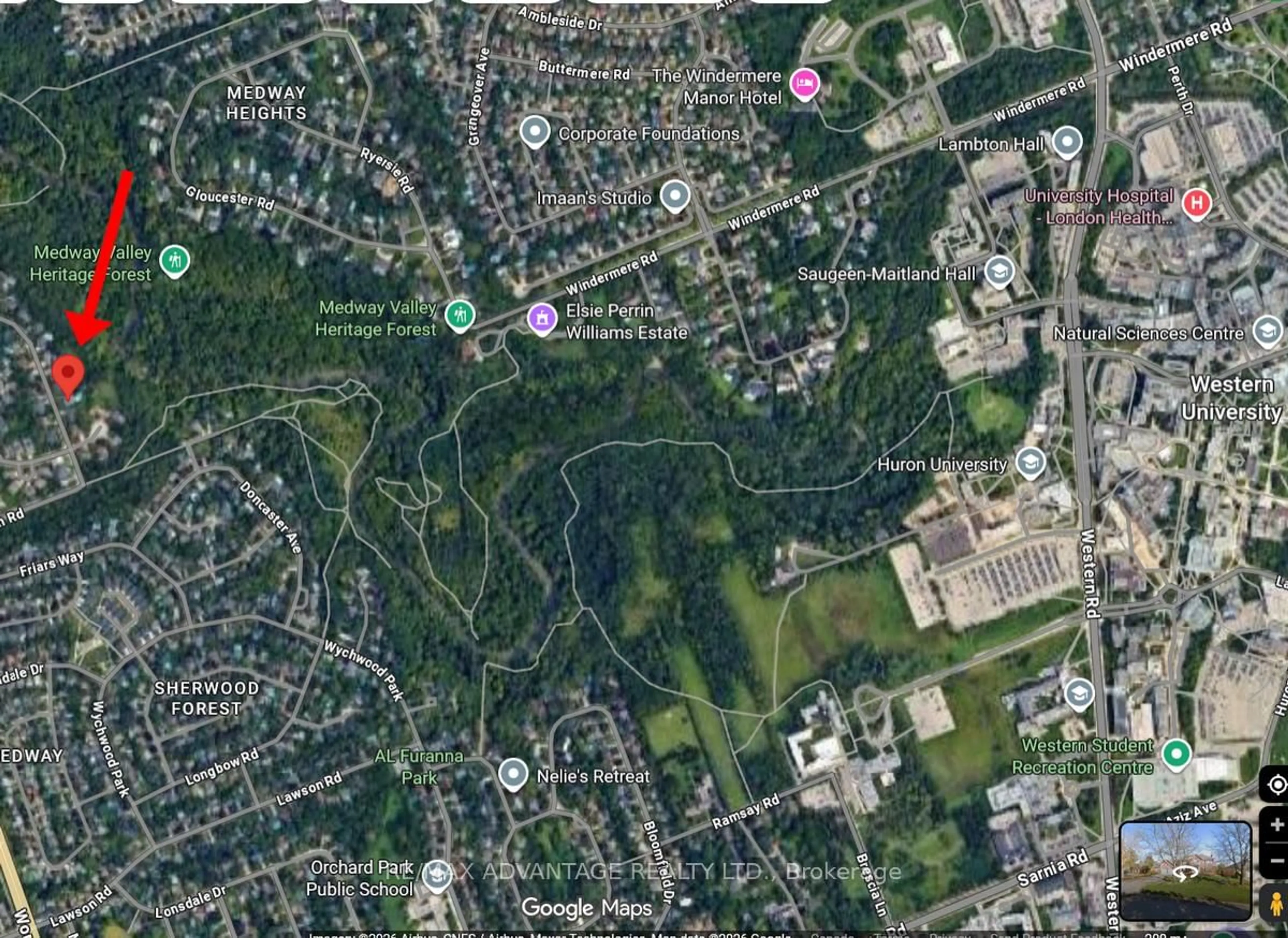 Picture of a map for 110 Whiteacres Dr, London North Ontario N6G 4E7
