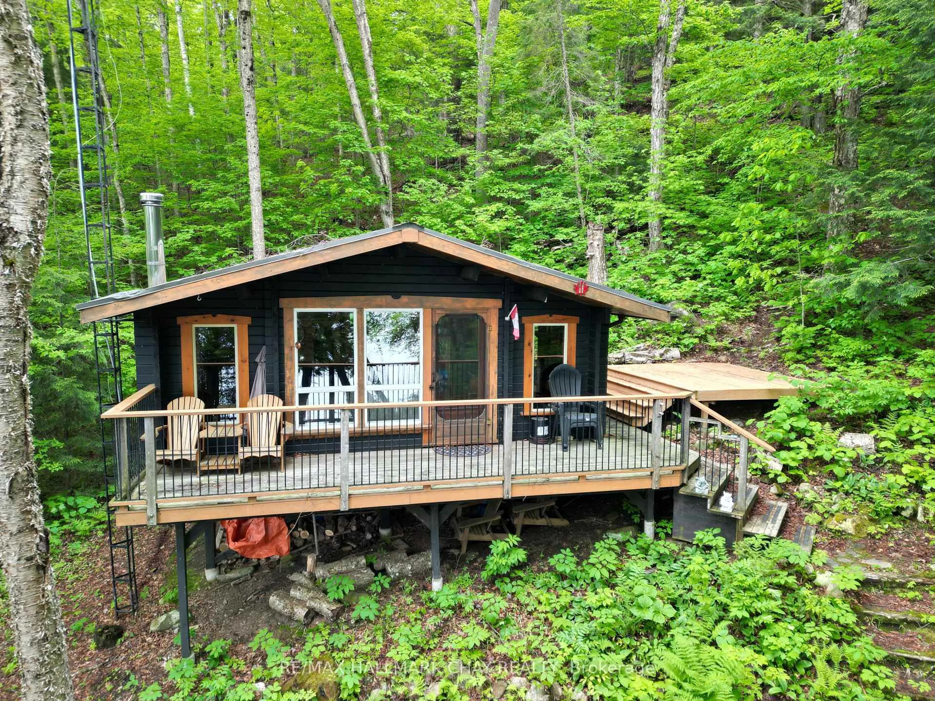 Patio, forest/trees view for 0 Hazard Hill Rd, Kearney Ontario P0A 1M0