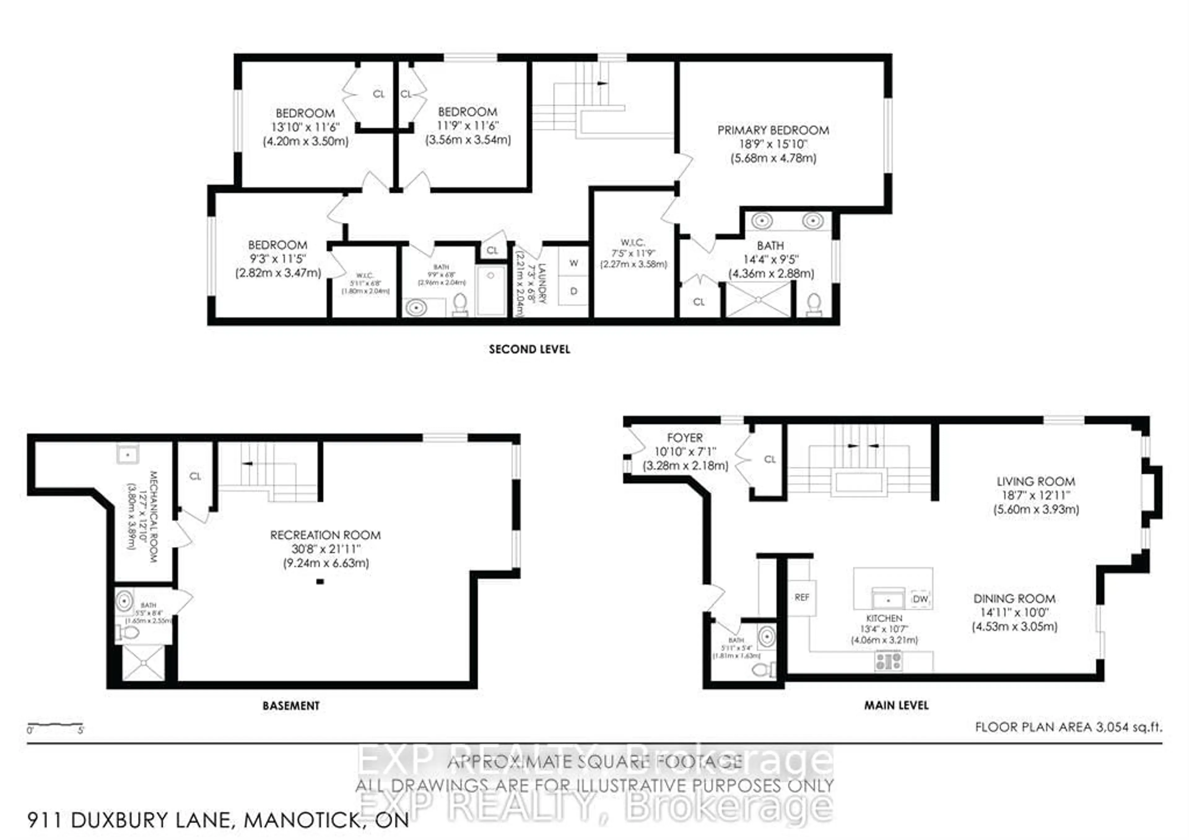 Floor plan for 911 Duxbury Lane, Ottawa Ontario K4M 0M2