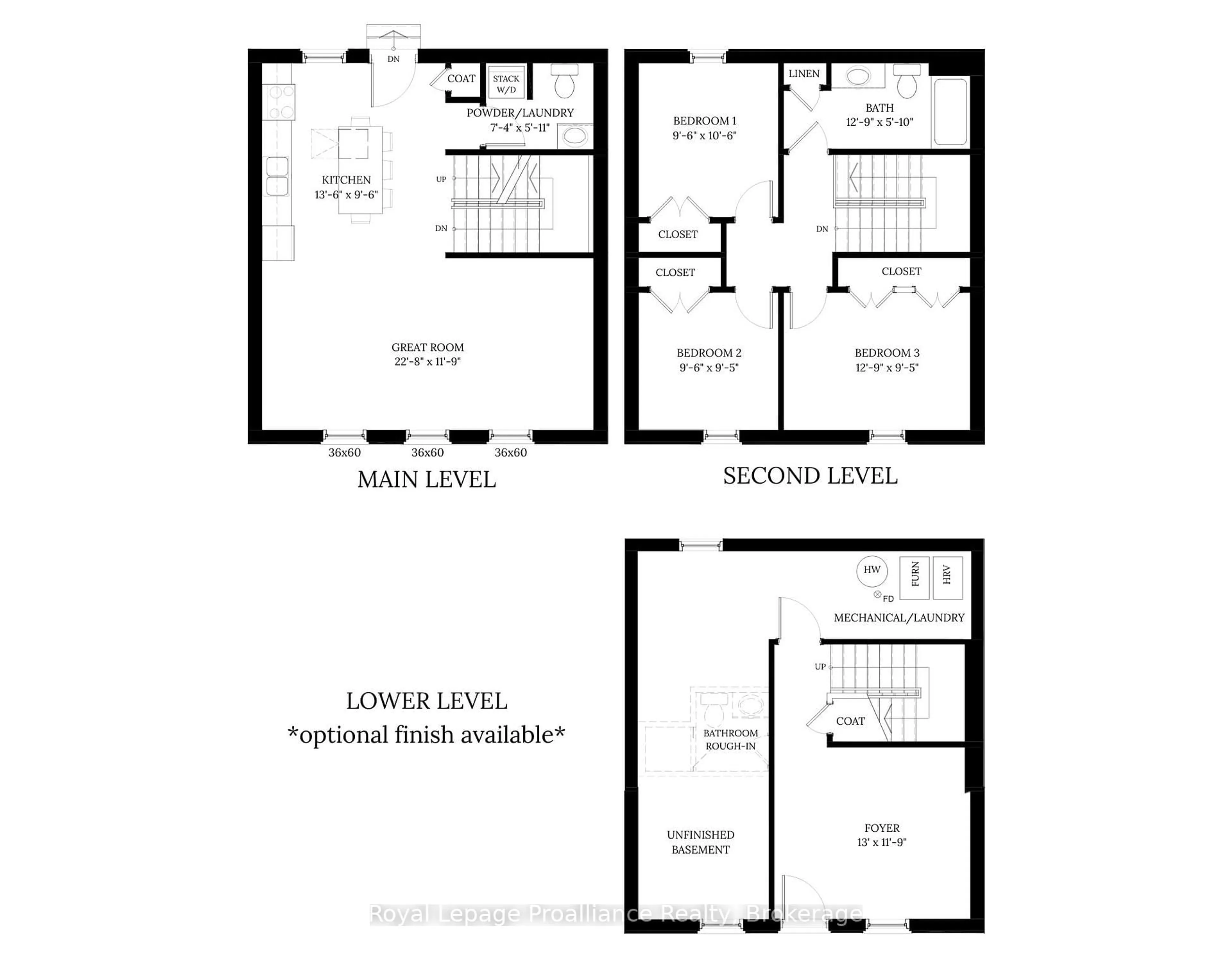 Floor plan for Lot 73 Kerr St, Cobourg Ontario K9A 1N6
