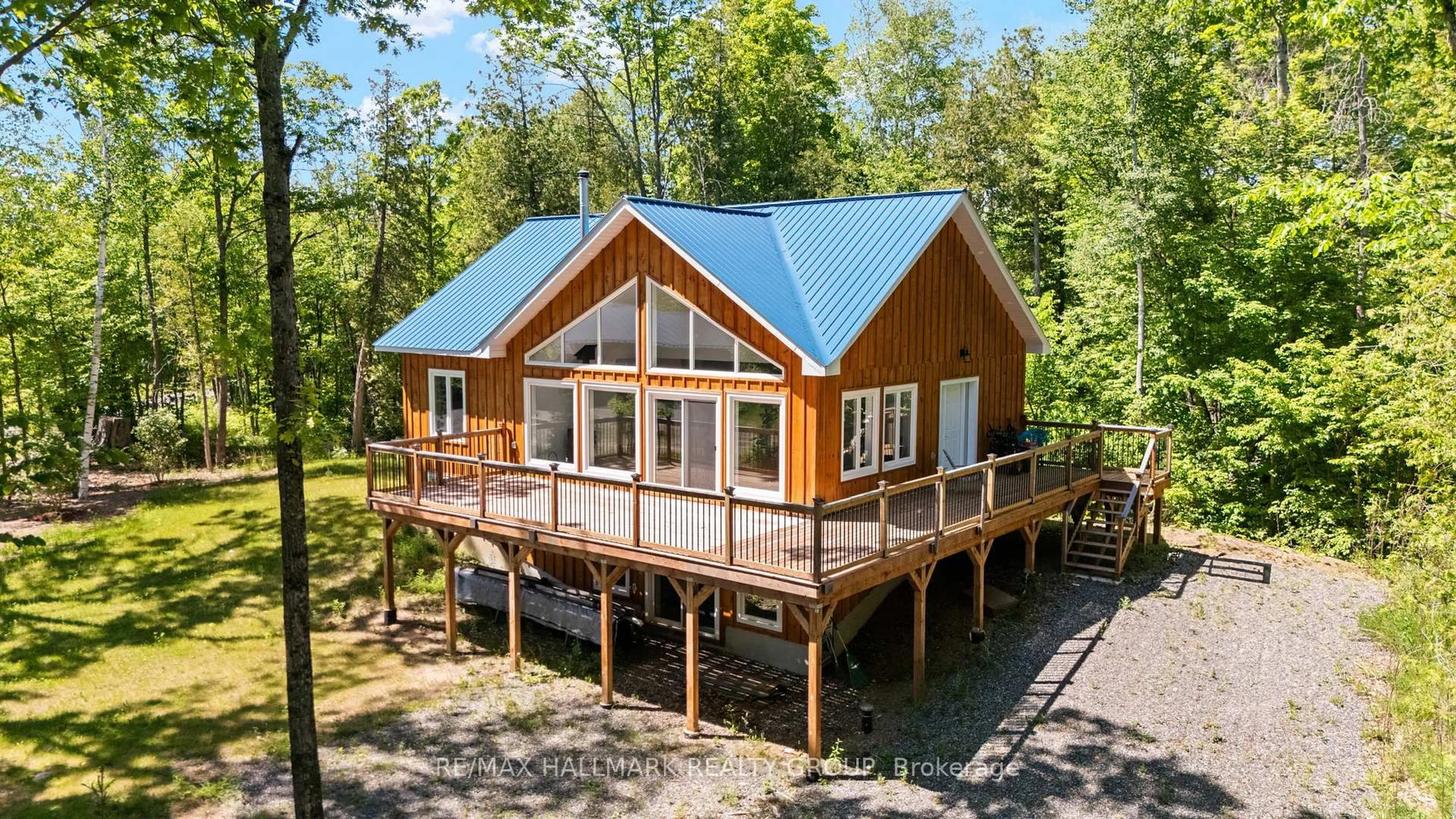 A pic from outside/outdoor area/front of a property/back of a property/a pic from drone, water/lake/river/ocean view for 38 Old Matawachen Rd, Calabogie Ontario K0J 1H0