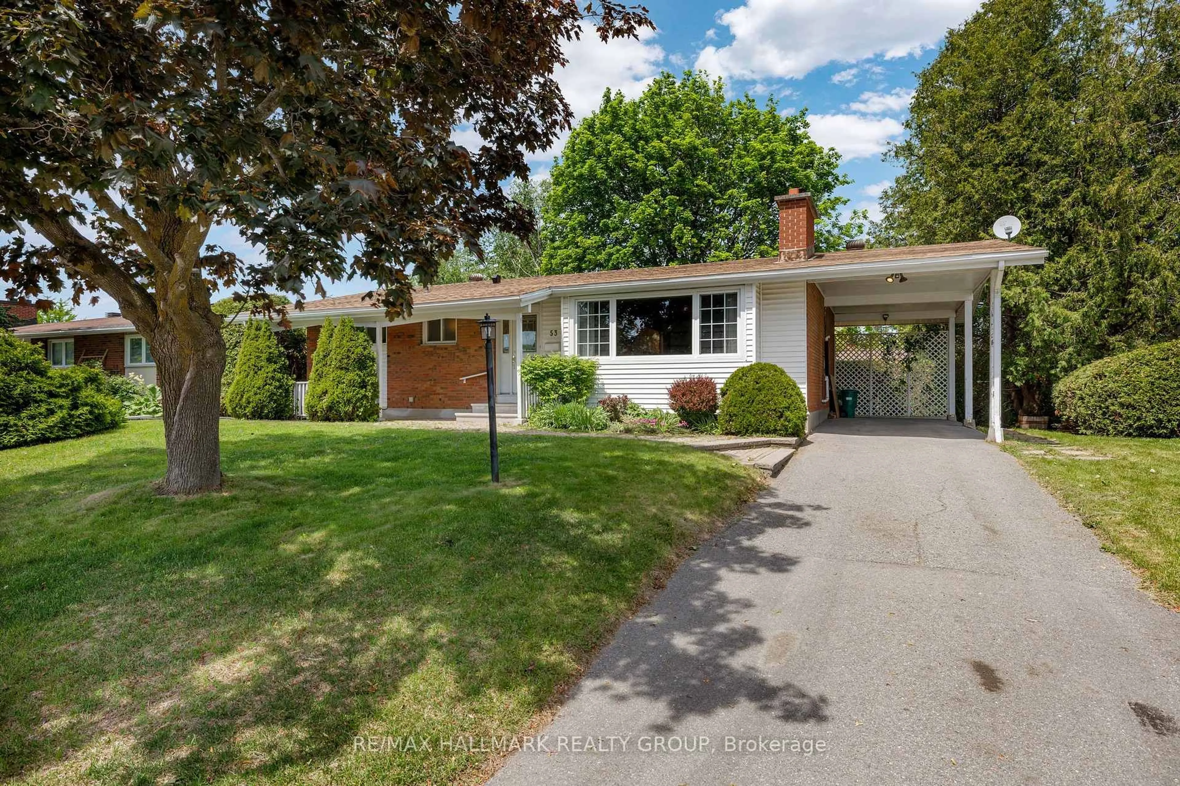 Home with brick exterior material, street for 53 Farlane Blvd, Ottawa Ontario K2E 5H3