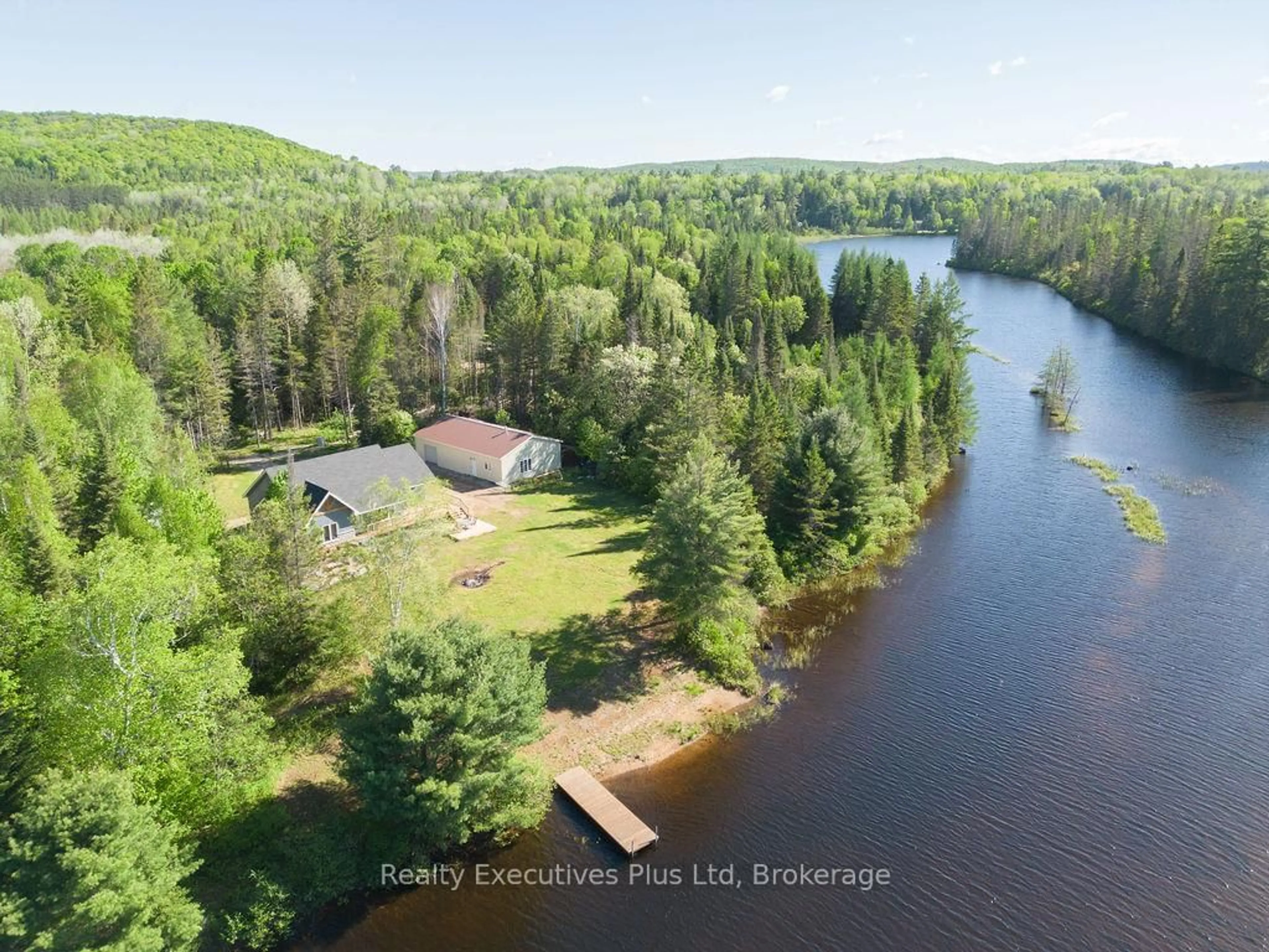 A pic from outside/outdoor area/front of a property/back of a property/a pic from drone, water/lake/river/ocean view for 387 BRENNAN'S Rd, Joly Ontario P0A 1X0