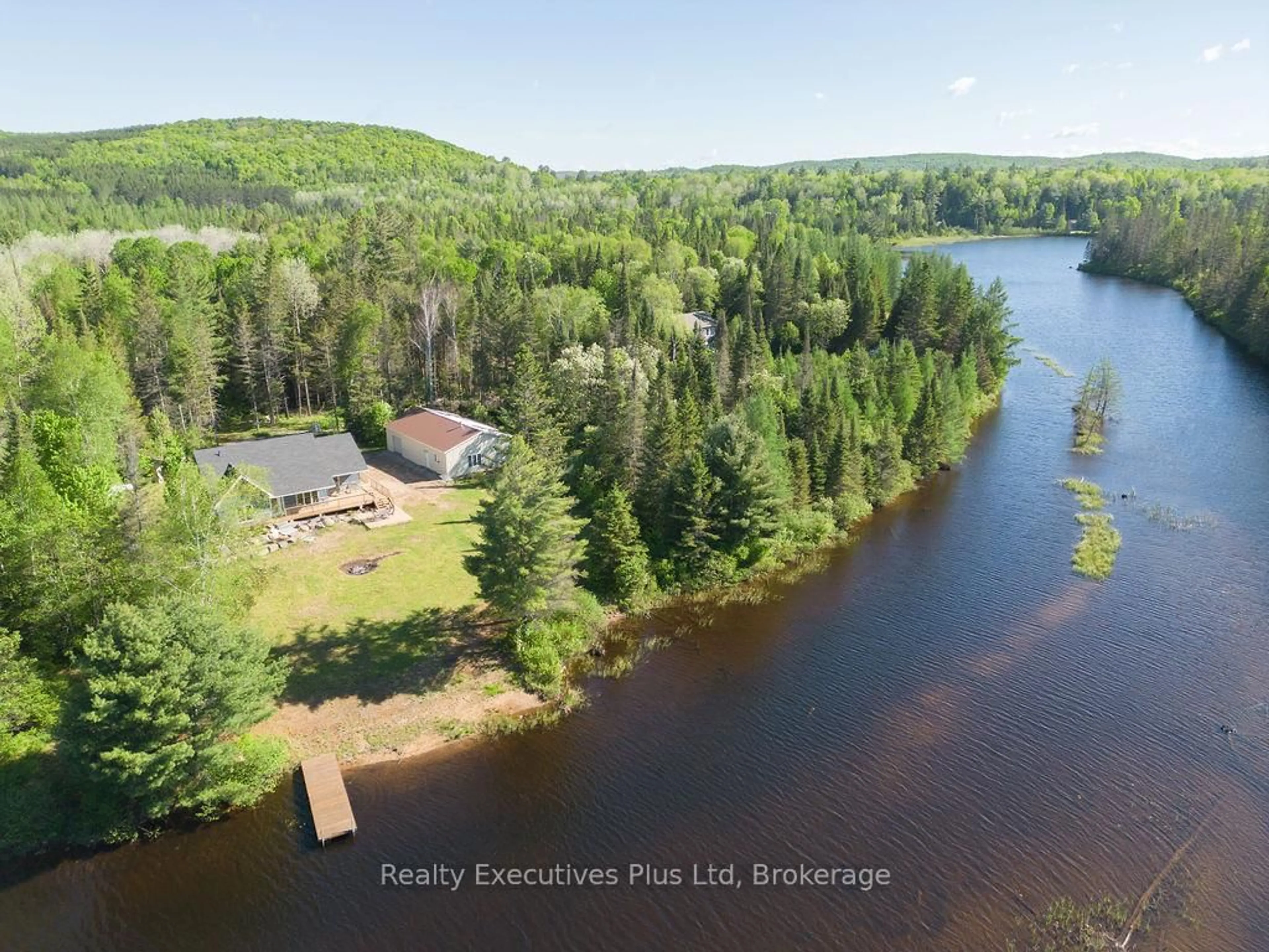 A pic from outside/outdoor area/front of a property/back of a property/a pic from drone, water/lake/river/ocean view for 387 BRENNAN'S Rd, Joly Ontario P0A 1X0