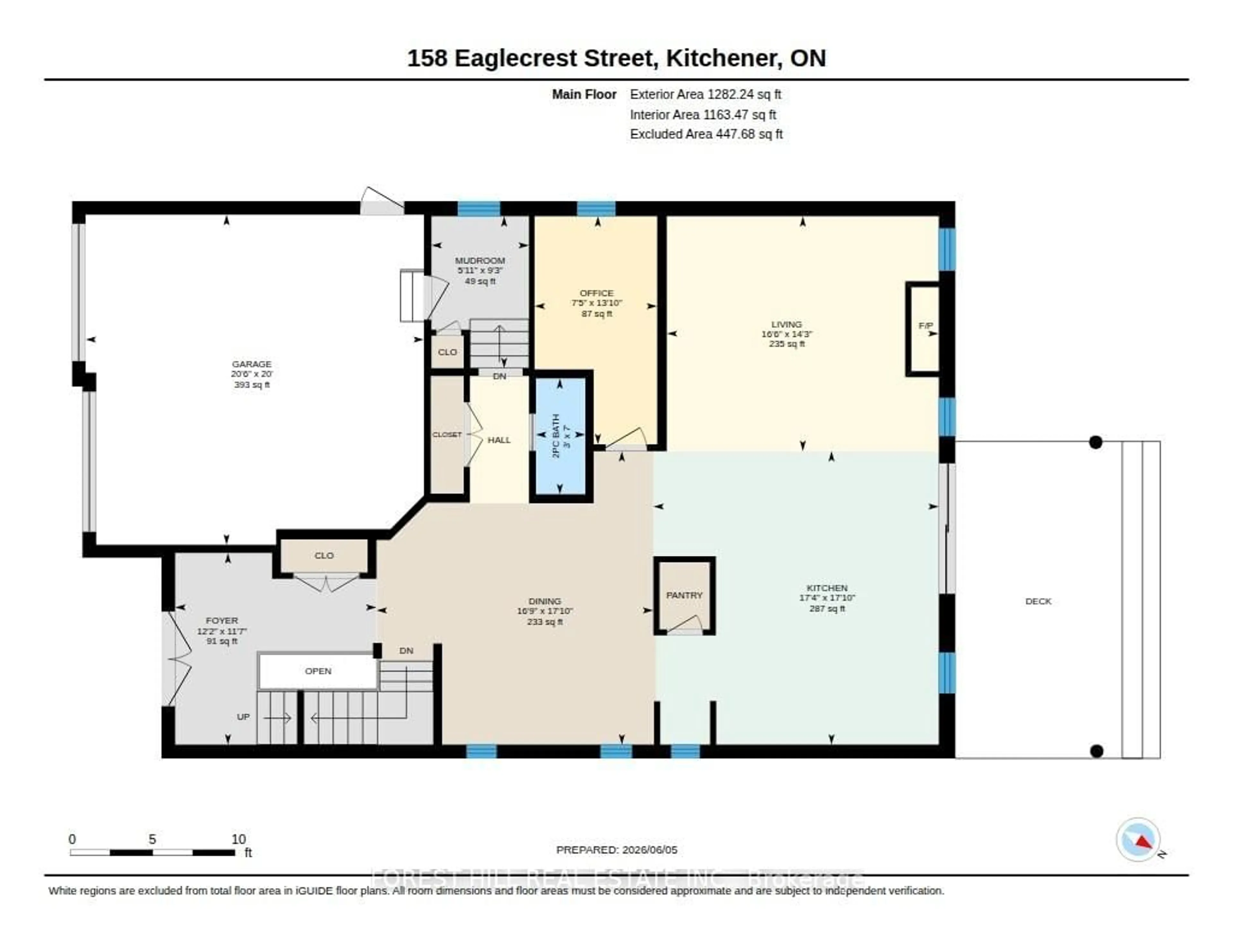 Floor plan for 158 Eaglecrest St, Waterloo Ontario N2K 0C5