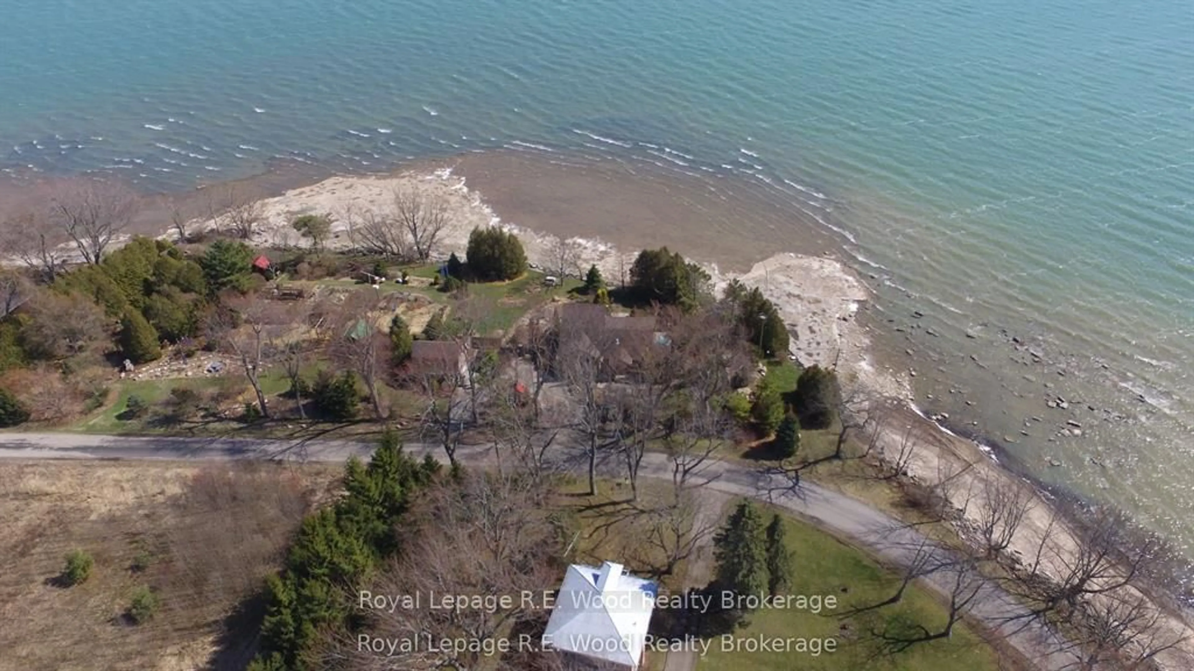 A pic from outside/outdoor area/front of a property/back of a property/a pic from drone, water/lake/river/ocean view for 1806 Lakeshore Rd, Haldimand Ontario N0A 1P0