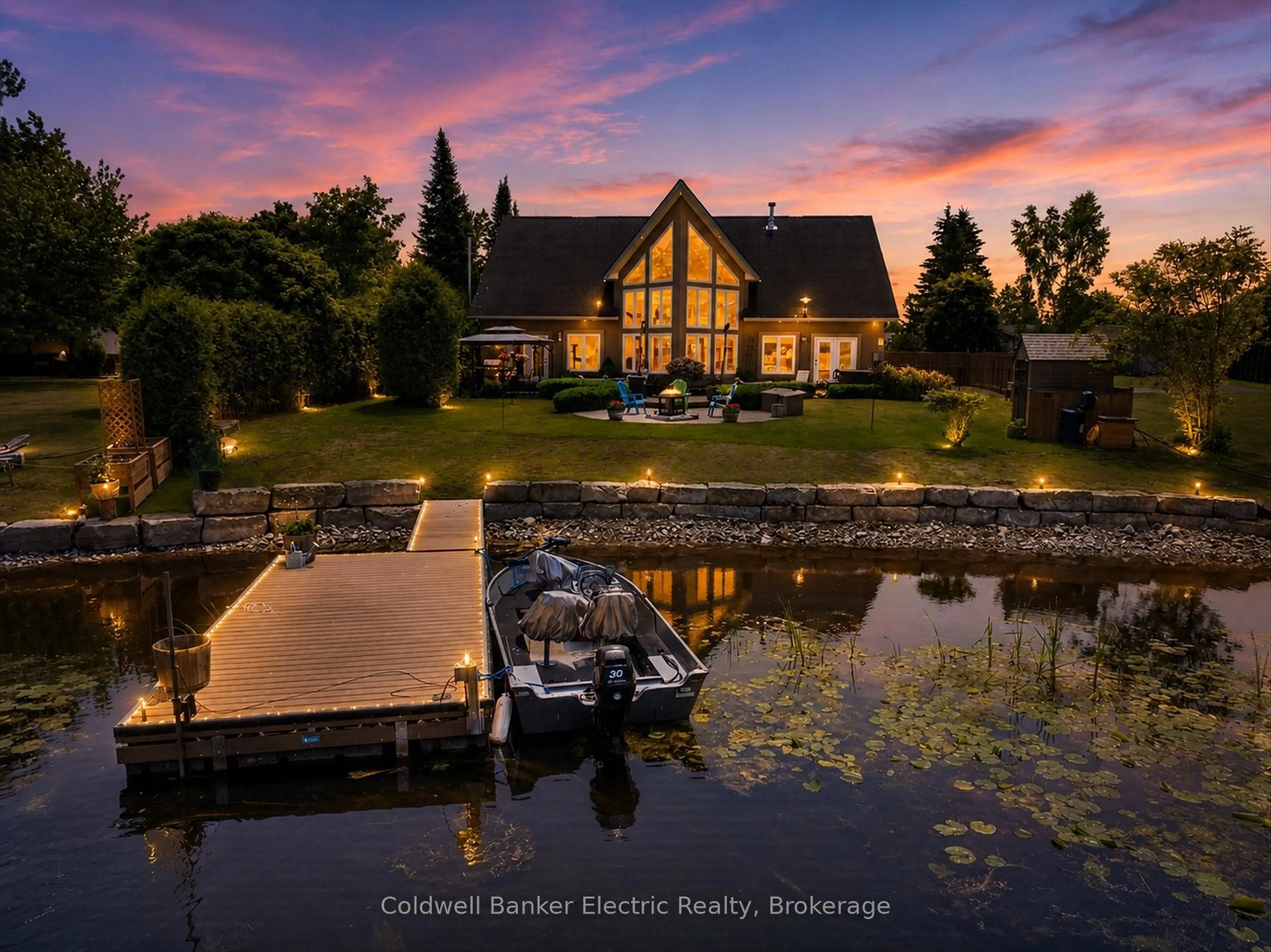 A pic from outside/outdoor area/front of a property/back of a property/a pic from drone, water/lake/river/ocean view for 1221 Youngs Cove Rd, Selwyn Ontario K0L 1T0