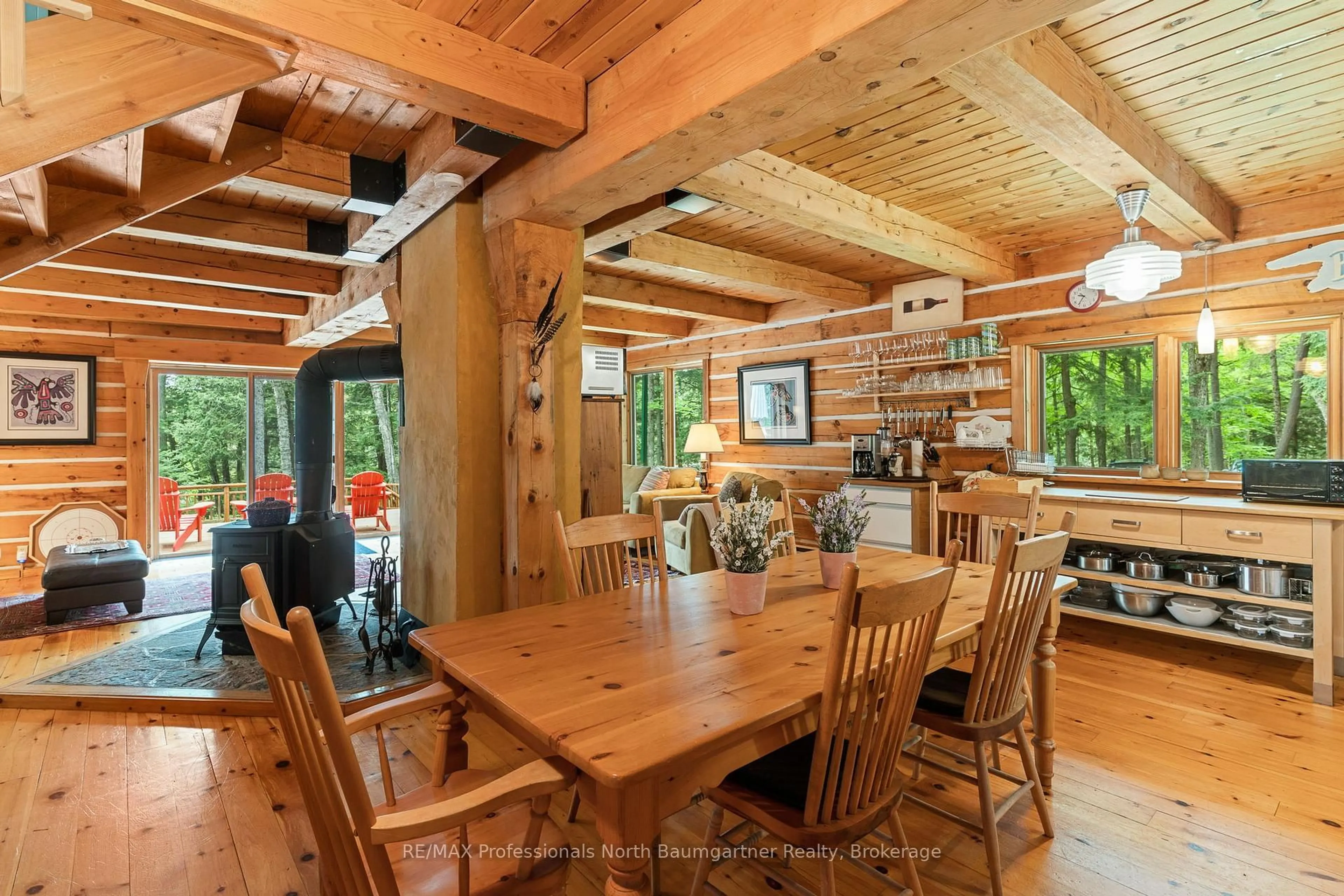 Dining room, wood/laminate floor for 2362 Minnicock Lake Rd, Highlands East Ontario K0M 1S0