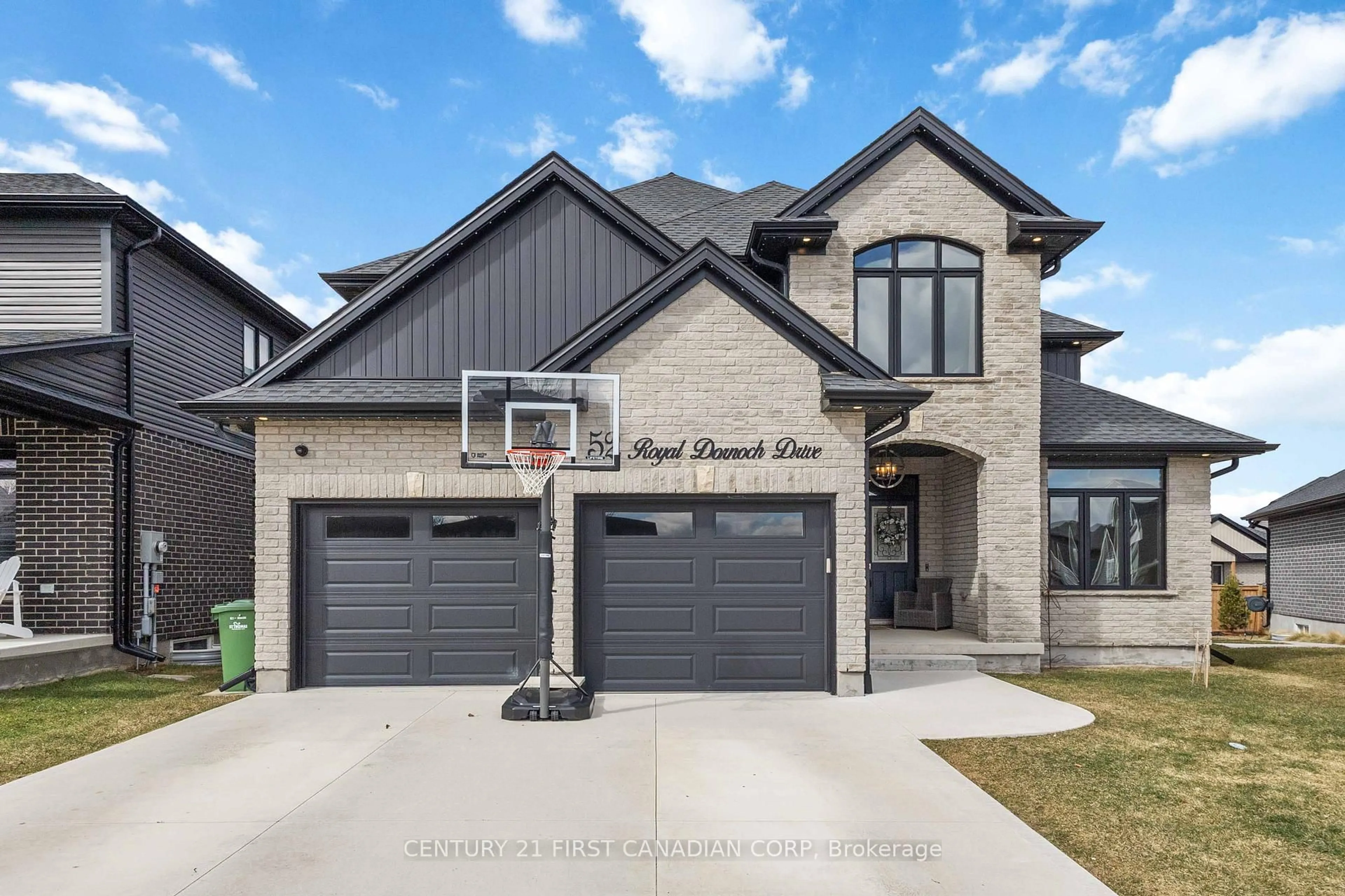 Home with brick exterior material, street for 52 Royal Dornoch Dr, St. Thomas Ontario N5R 0K3