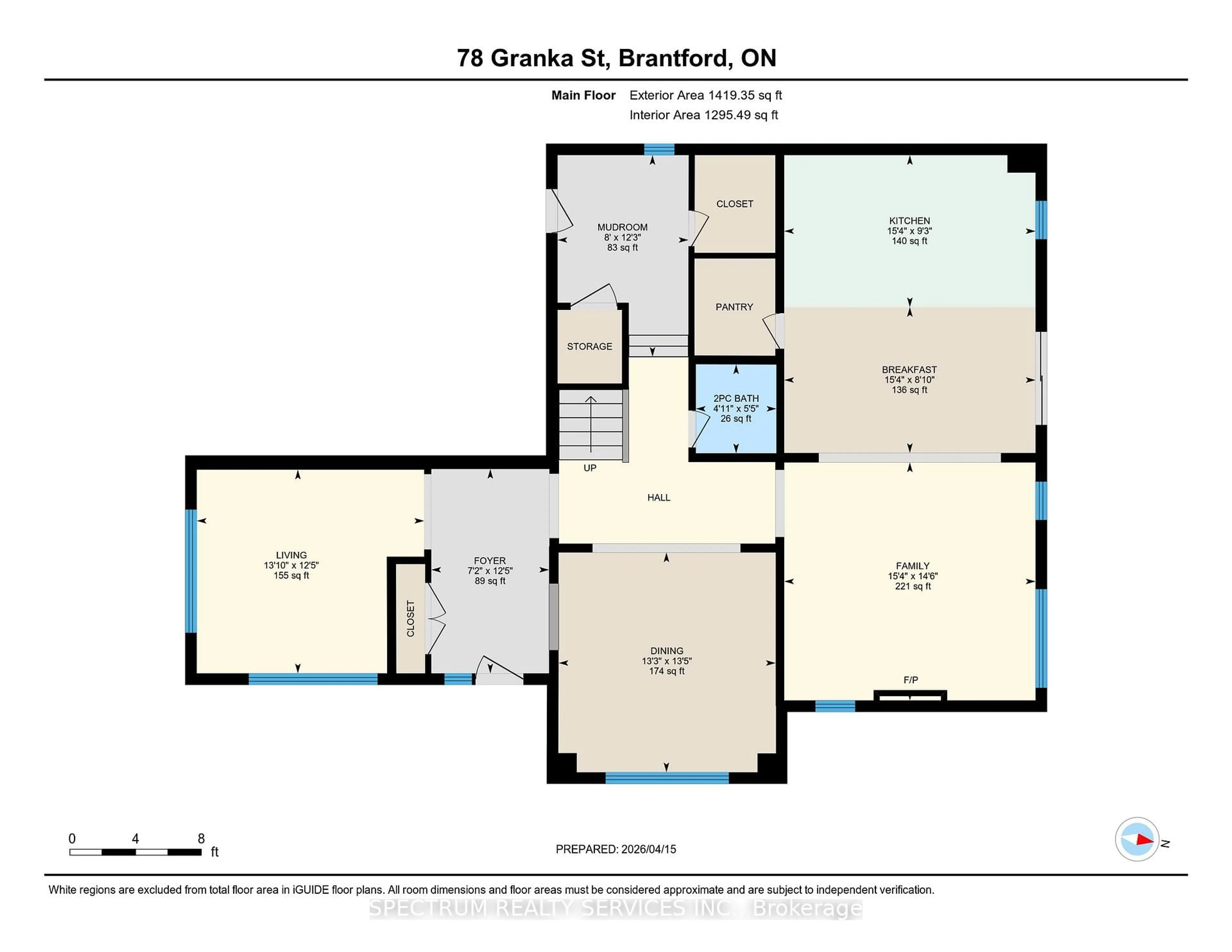 Floor plan for 78 GRANKA St, Brantford Ontario N3T 0X4