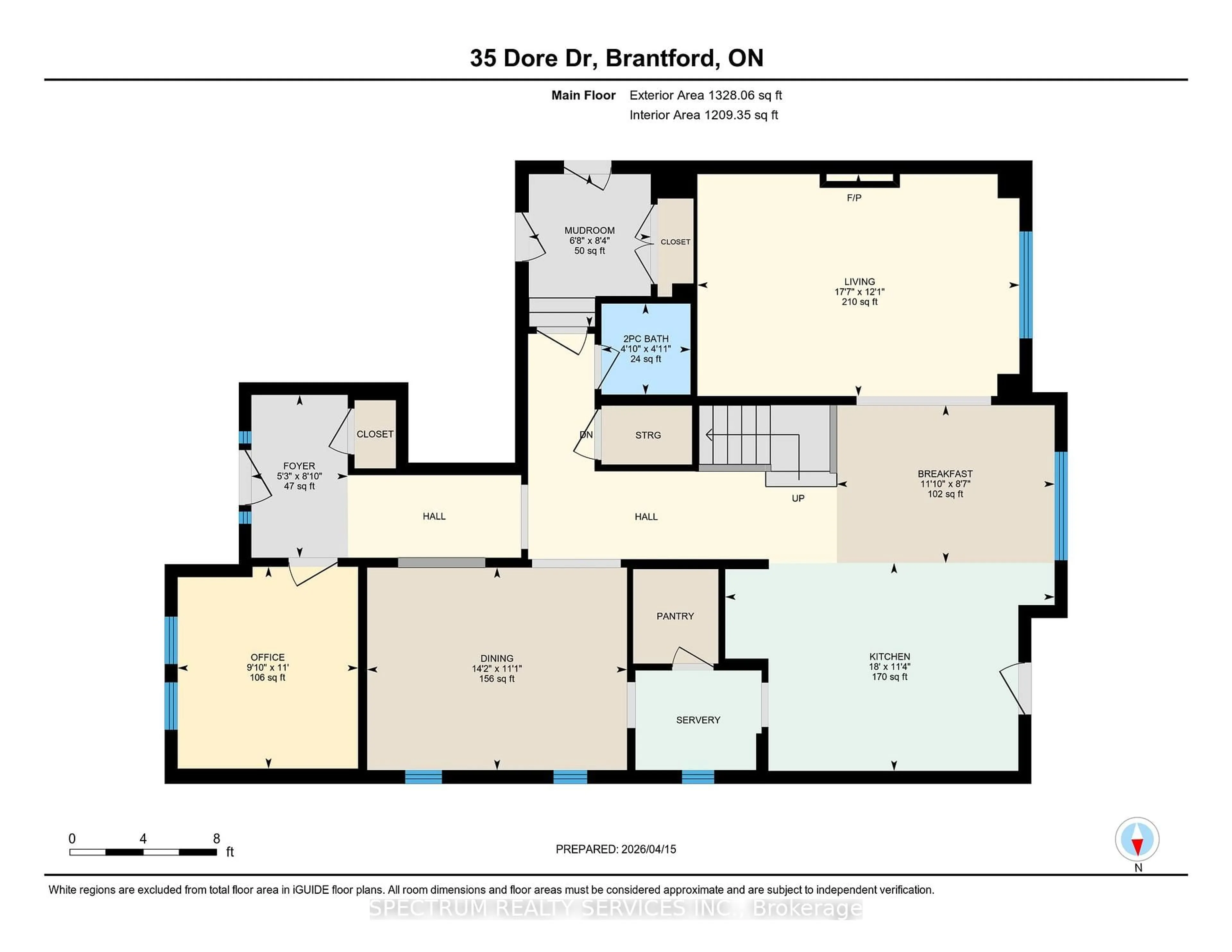 Floor plan for 35 Dore Dr, Brantford Ontario N3R 0X8