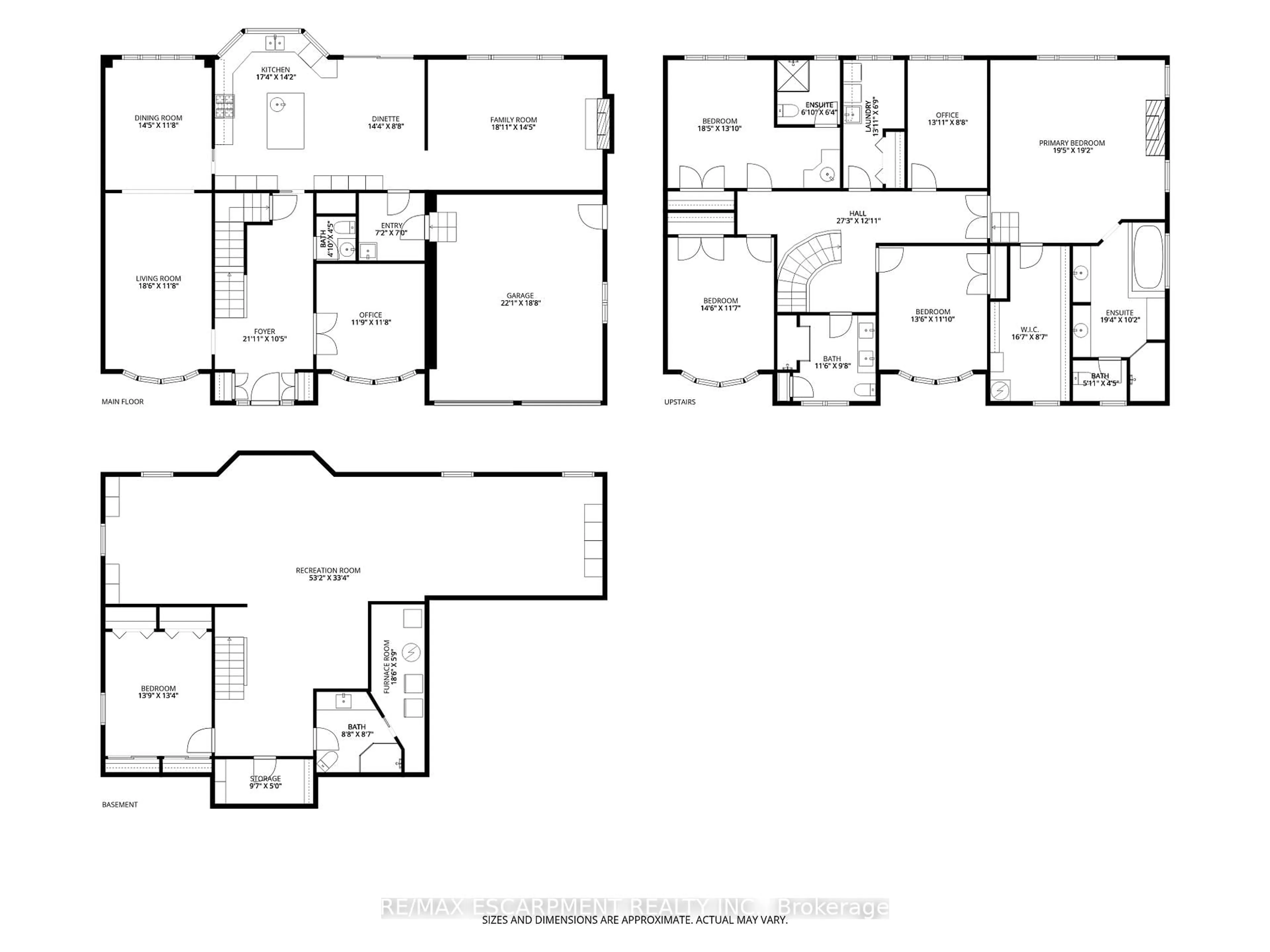 Floor plan for 23 Lantern Lane, Hamilton Ontario L9H 6N9