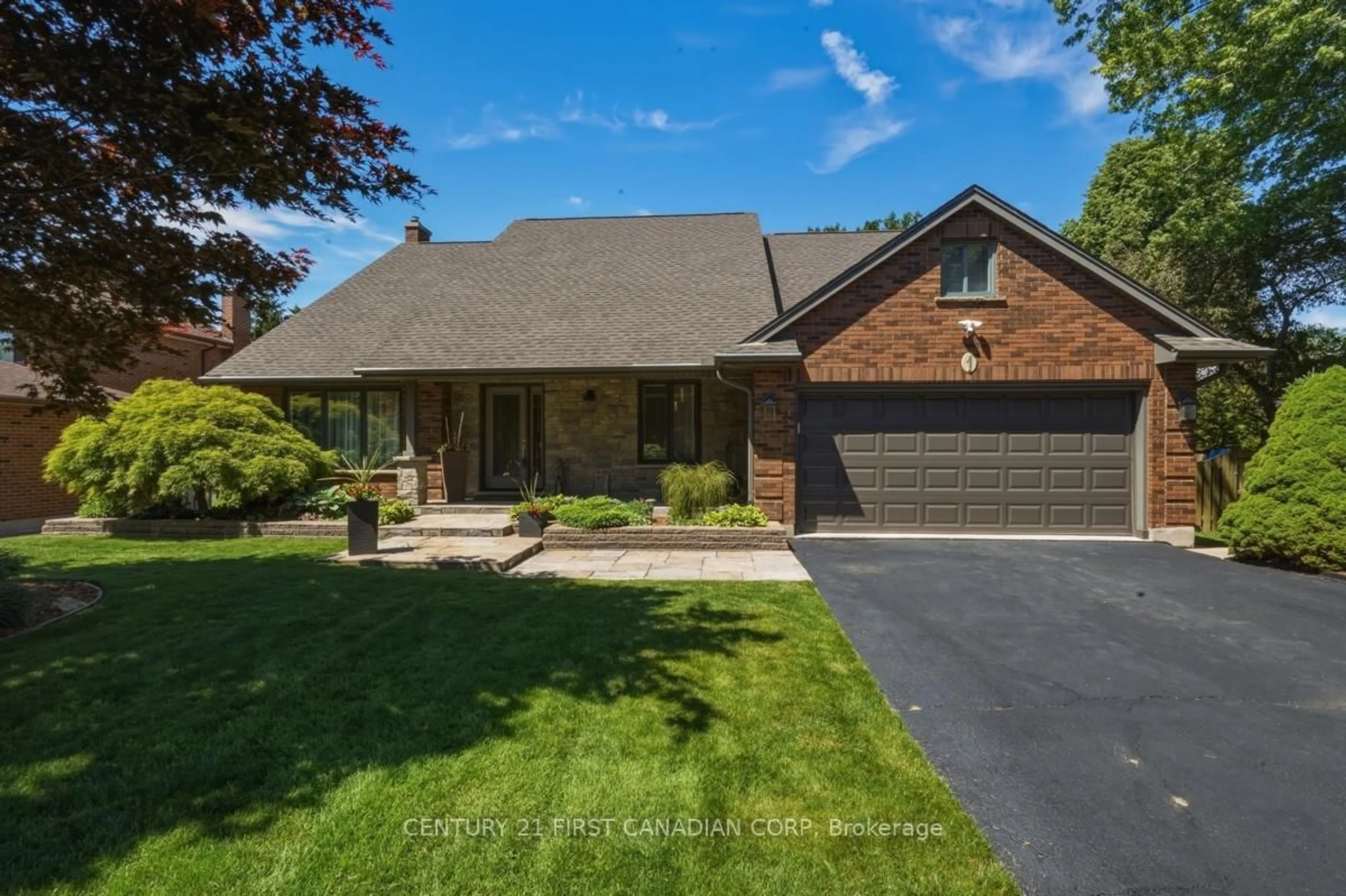 Home with brick exterior material, street for 1 Scottsdale St, London South Ontario N6P 1C7