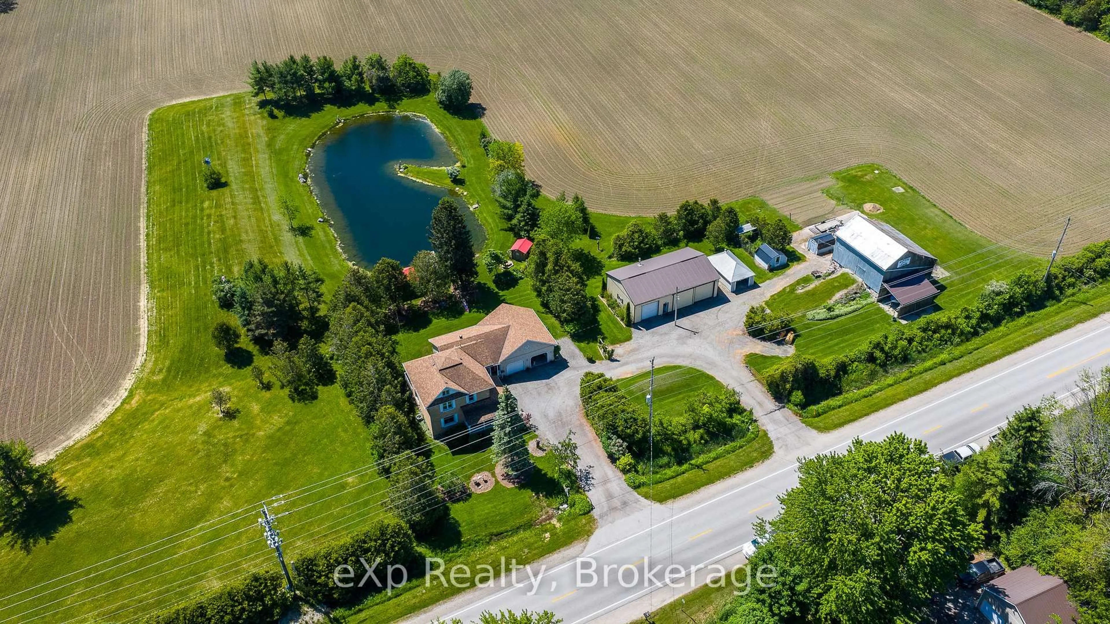 A pic from outside/outdoor area/front of a property/back of a property/a pic from drone, water/lake/river/ocean view for 145842 Grey Road 12, Meaford Ontario N4L 1W5