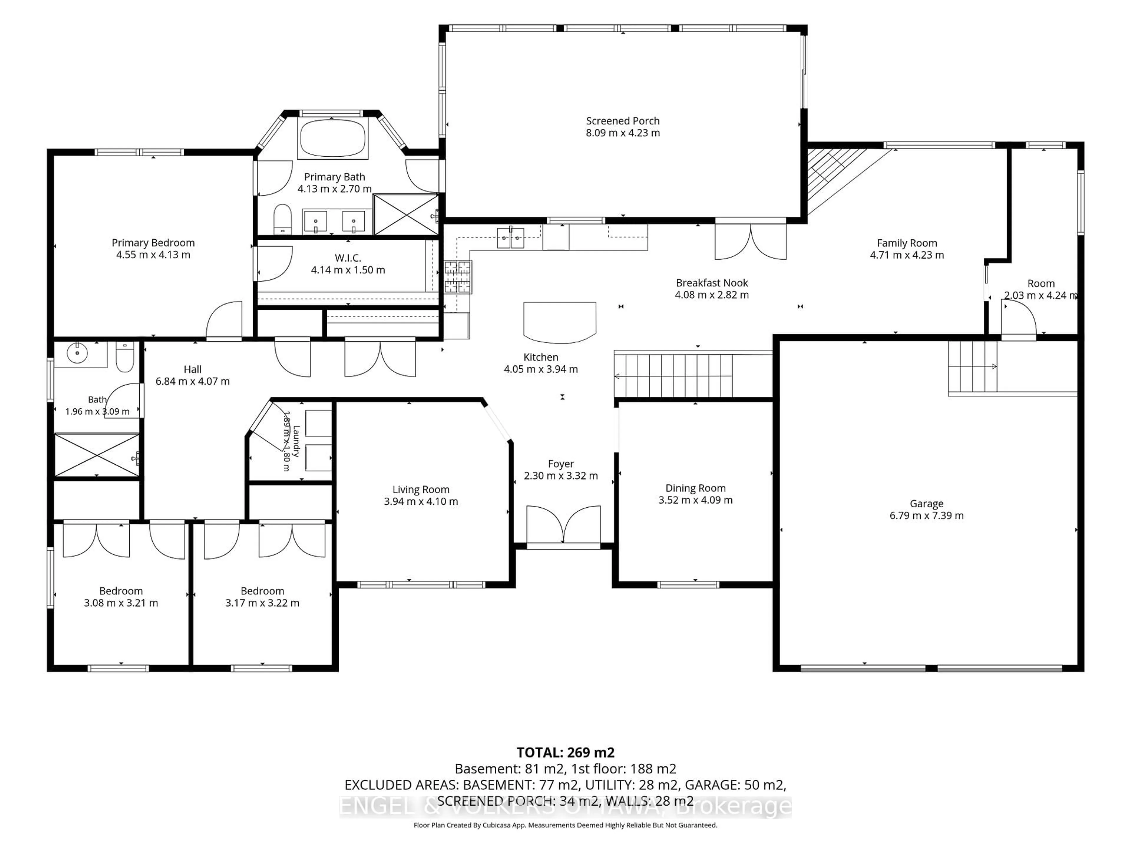 Floor plan for 528 Tullamore St, Ottawa Ontario K1X 0A2