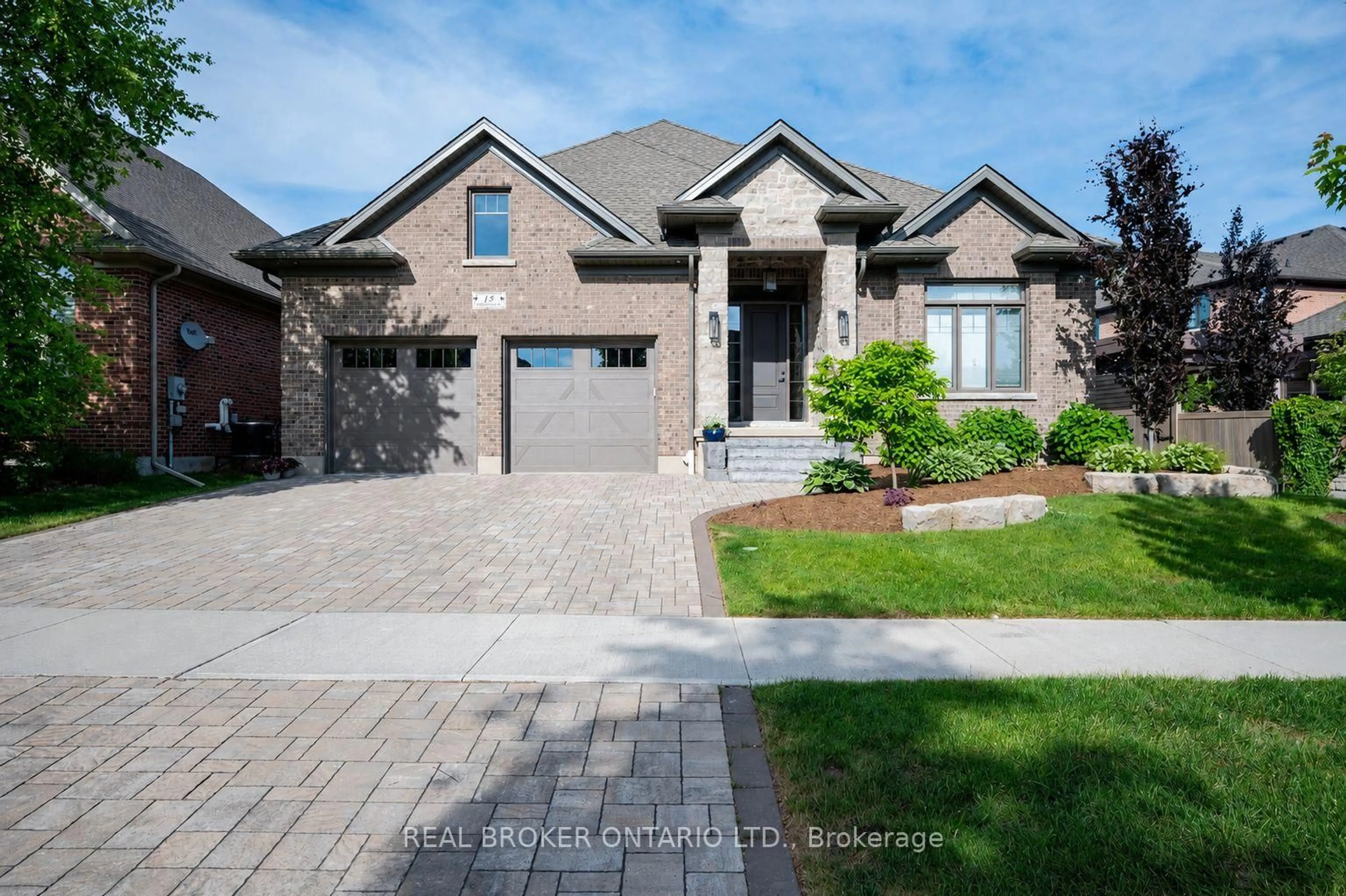 Home with brick exterior material, street for 15 LANGTON Dr, Kitchener Ontario N2P 2X9