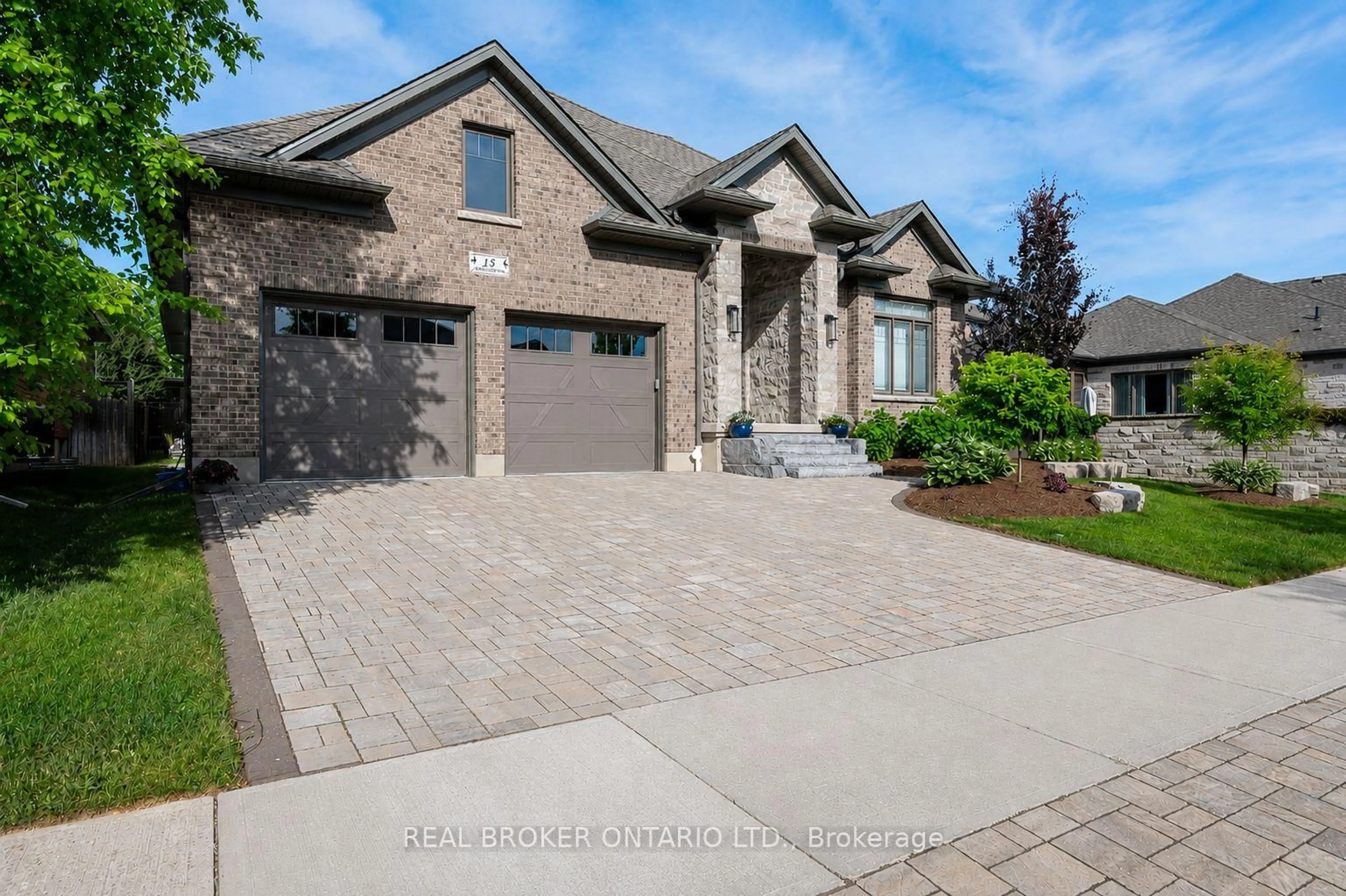 Home with brick exterior material, street for 15 LANGTON Dr, Kitchener Ontario N2P 2X9