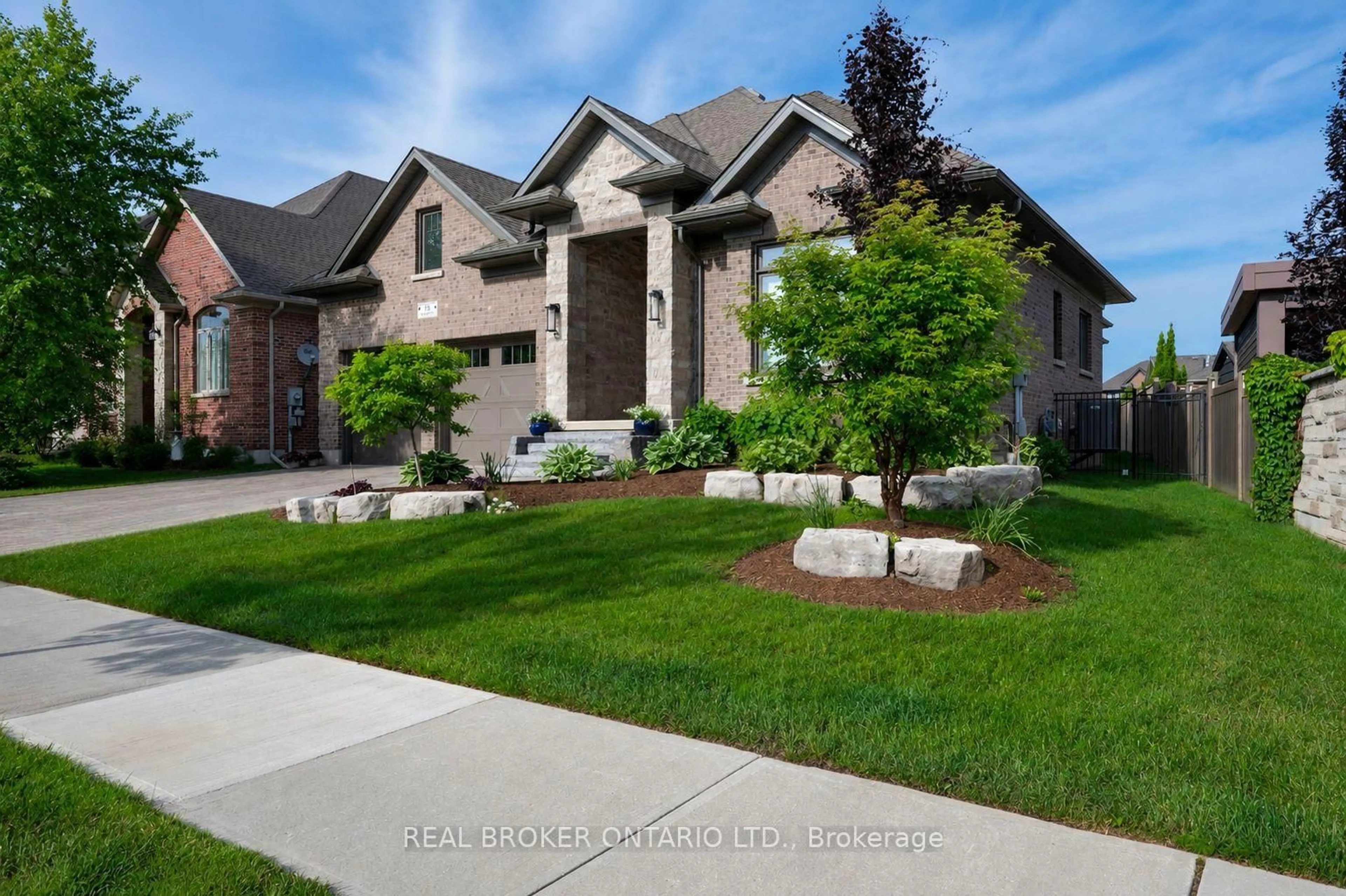 Home with brick exterior material, street for 15 LANGTON Dr, Kitchener Ontario N2P 2X9