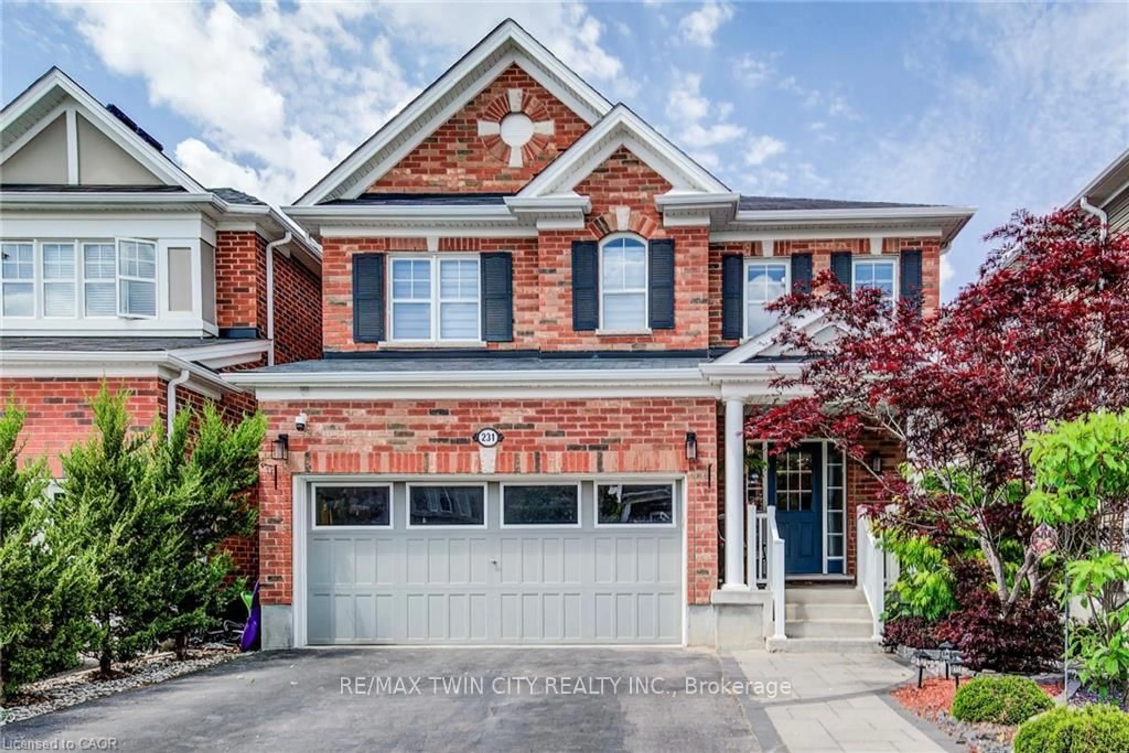 Home with brick exterior material, street for 231 FALLING GREEN Cres, Kitchener Ontario N2R 0G1